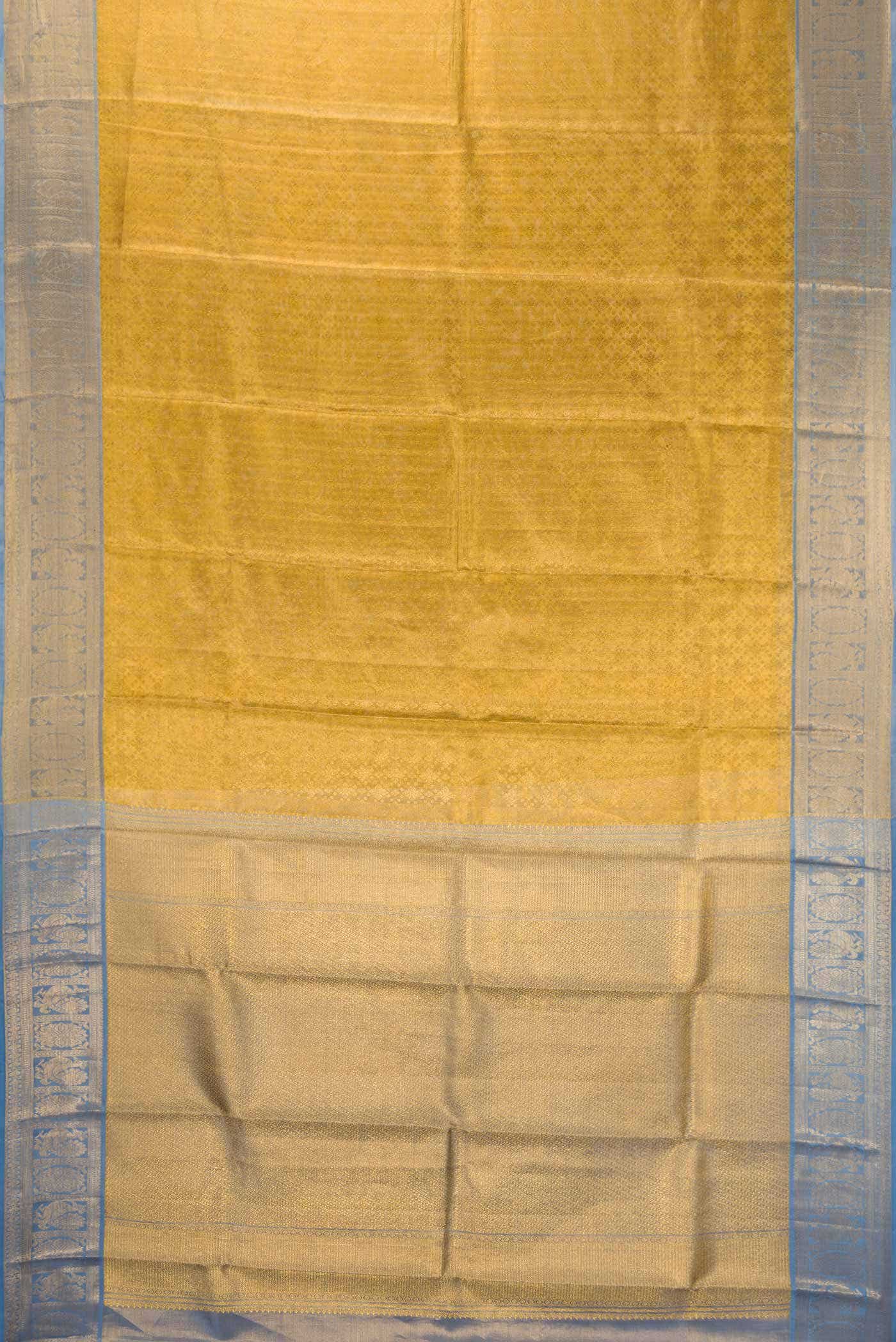 Gold Dual Tone Kanchipuram Tissue Silk Saree