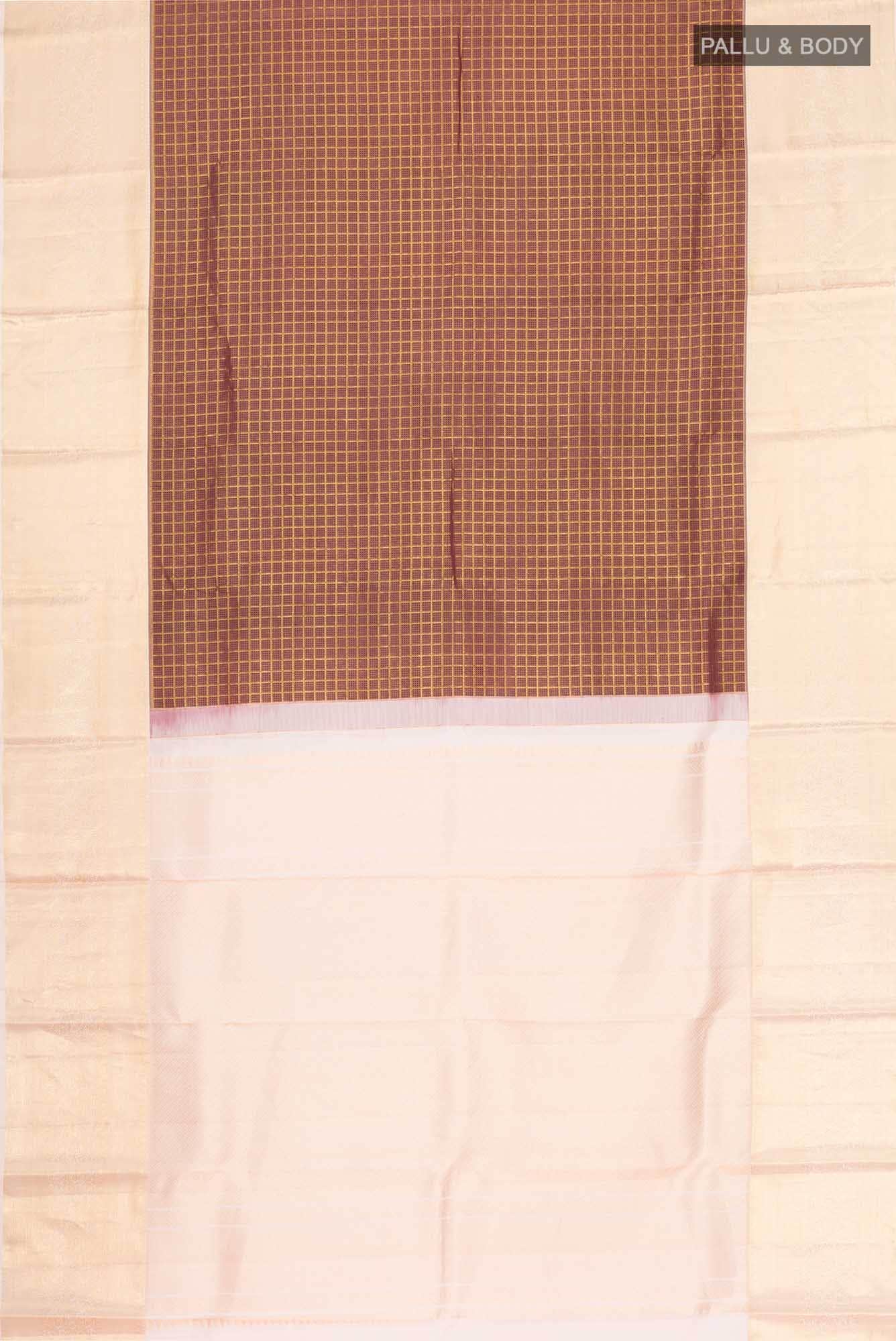 Brown Kanchipuram Silk Saree