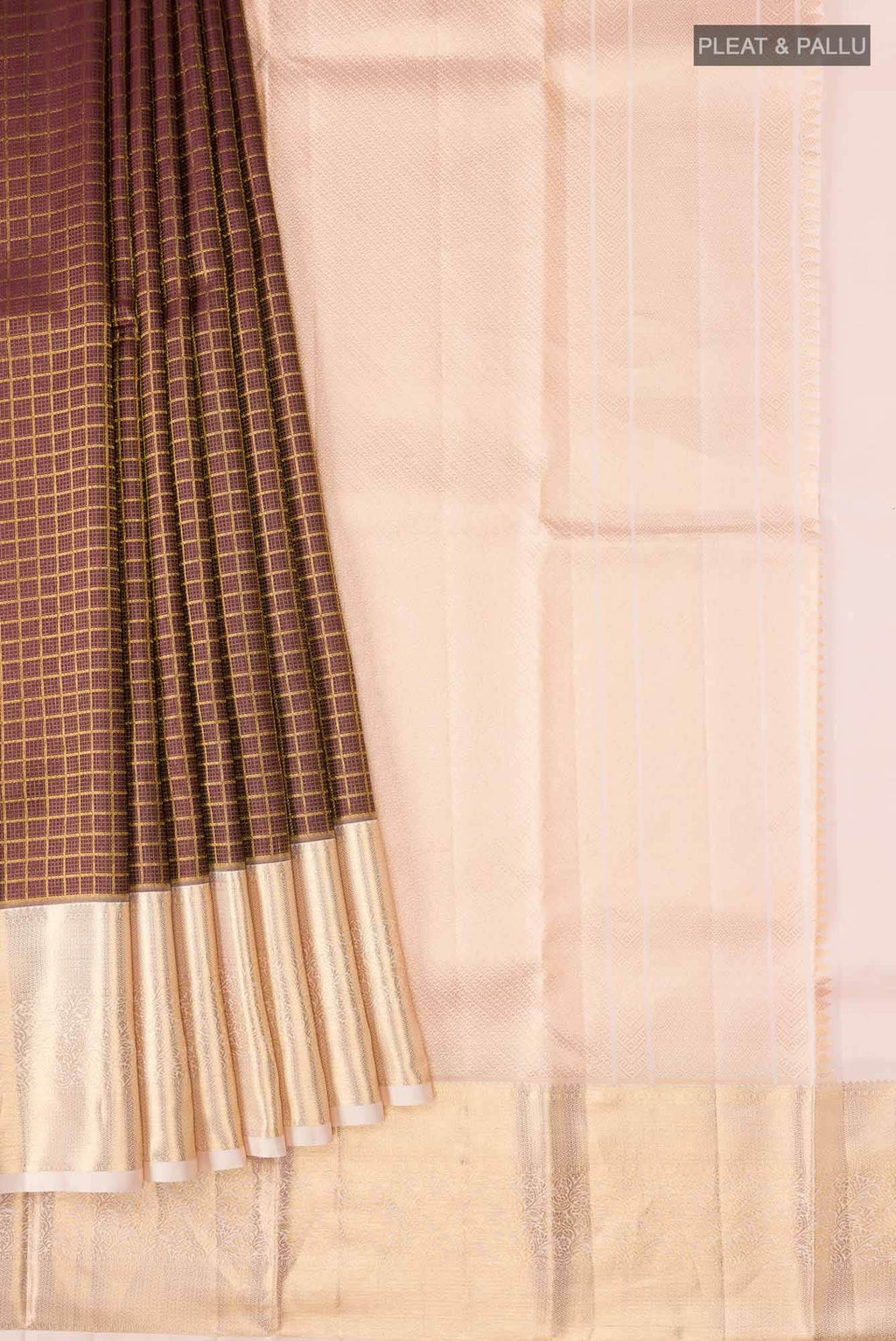 Brown Kanchipuram Silk Saree