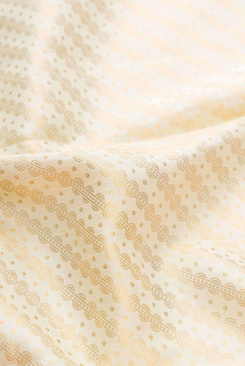 Off White Dual Tone Kanchipuram Silk Saree