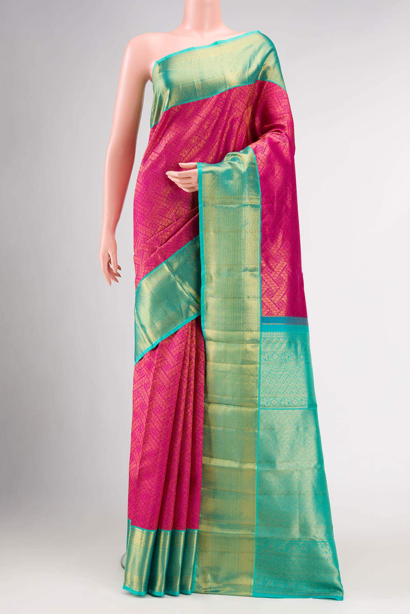 Pink Kanchipuram Silk Saree