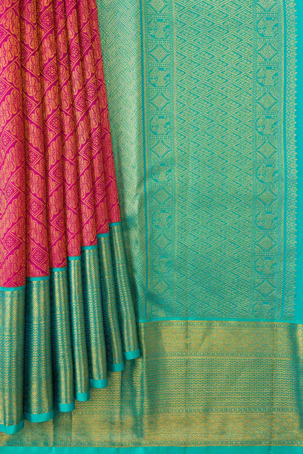 Pink Kanchipuram Silk Saree