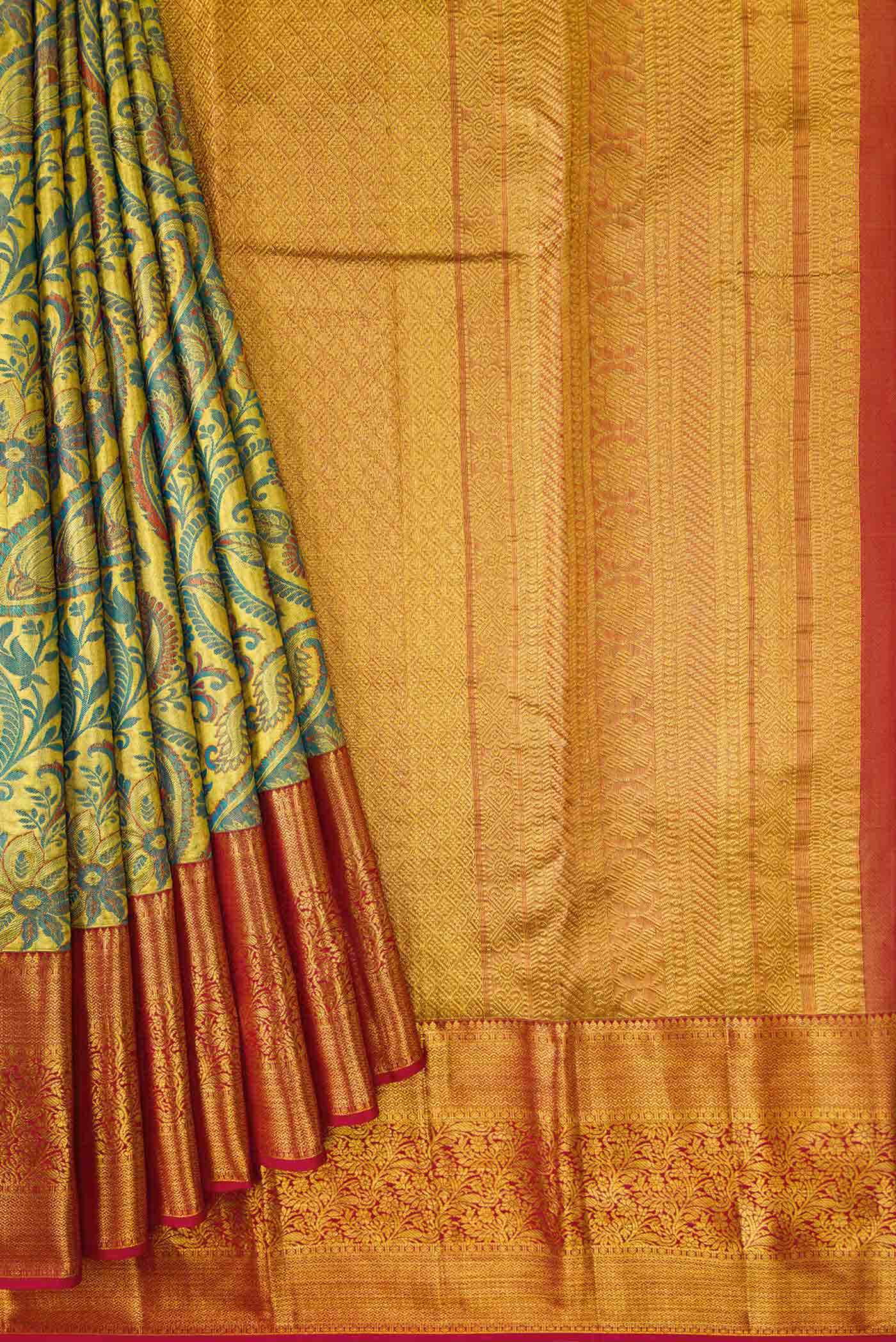 Gold Kanchipuram Silk Saree