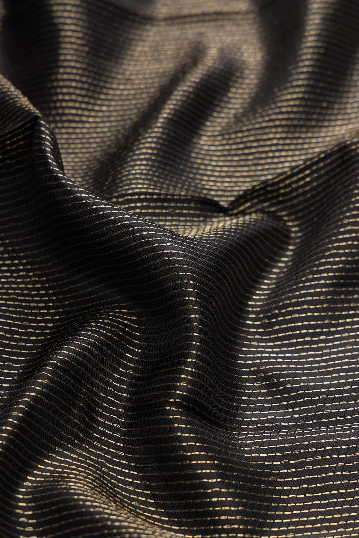 Black Kanchipuram Silk Saree