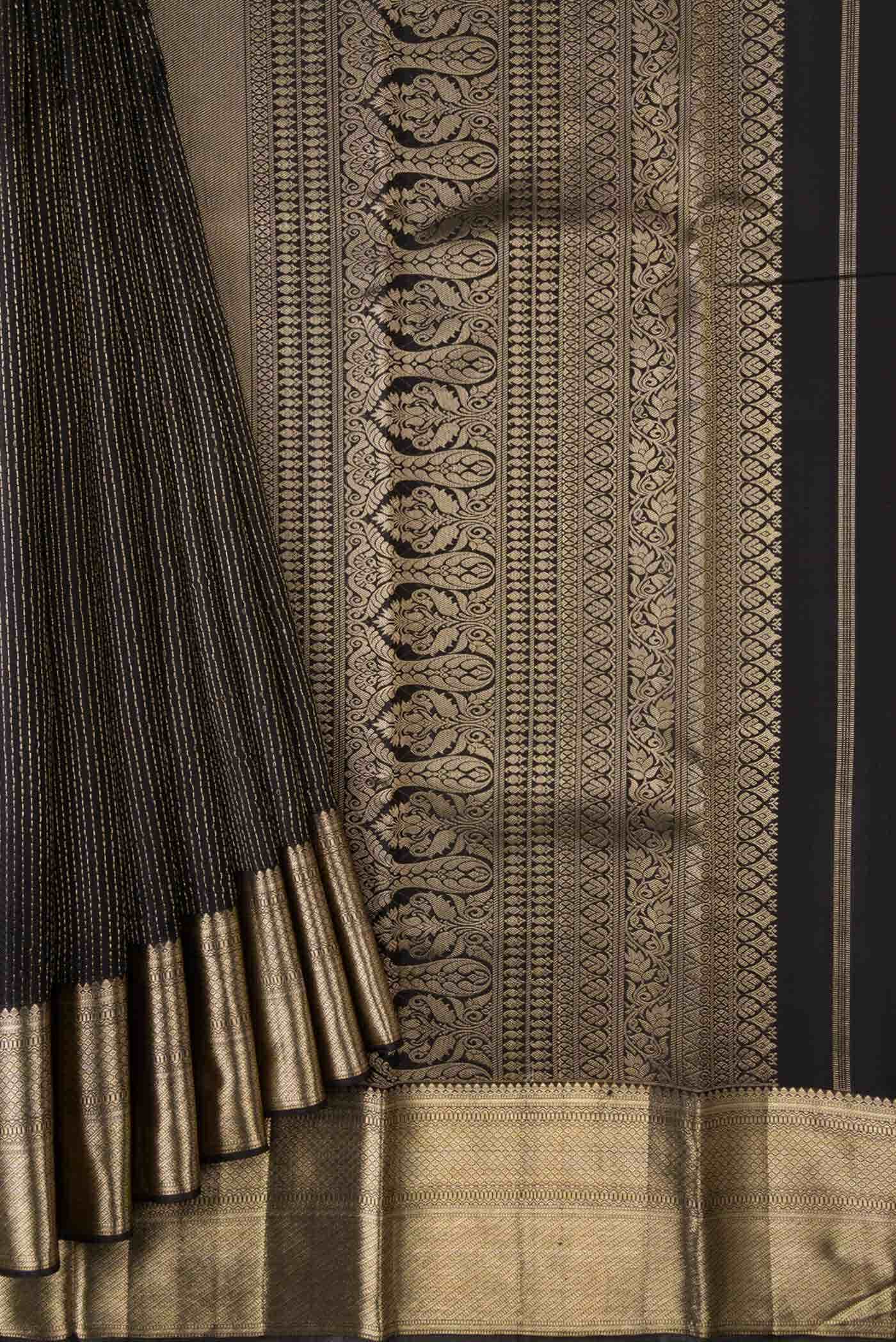 Black Kanchipuram Silk Saree