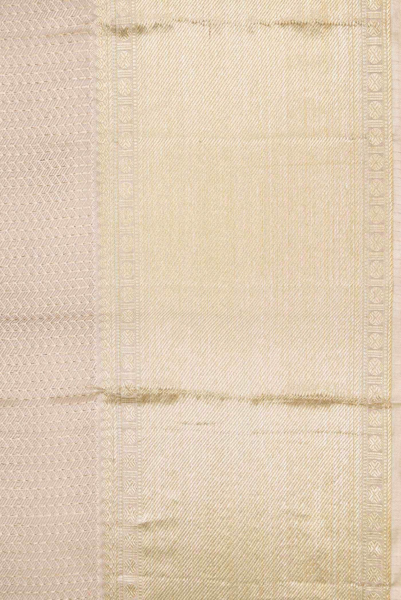 Beige Kanchipuram Tissue Silk Saree