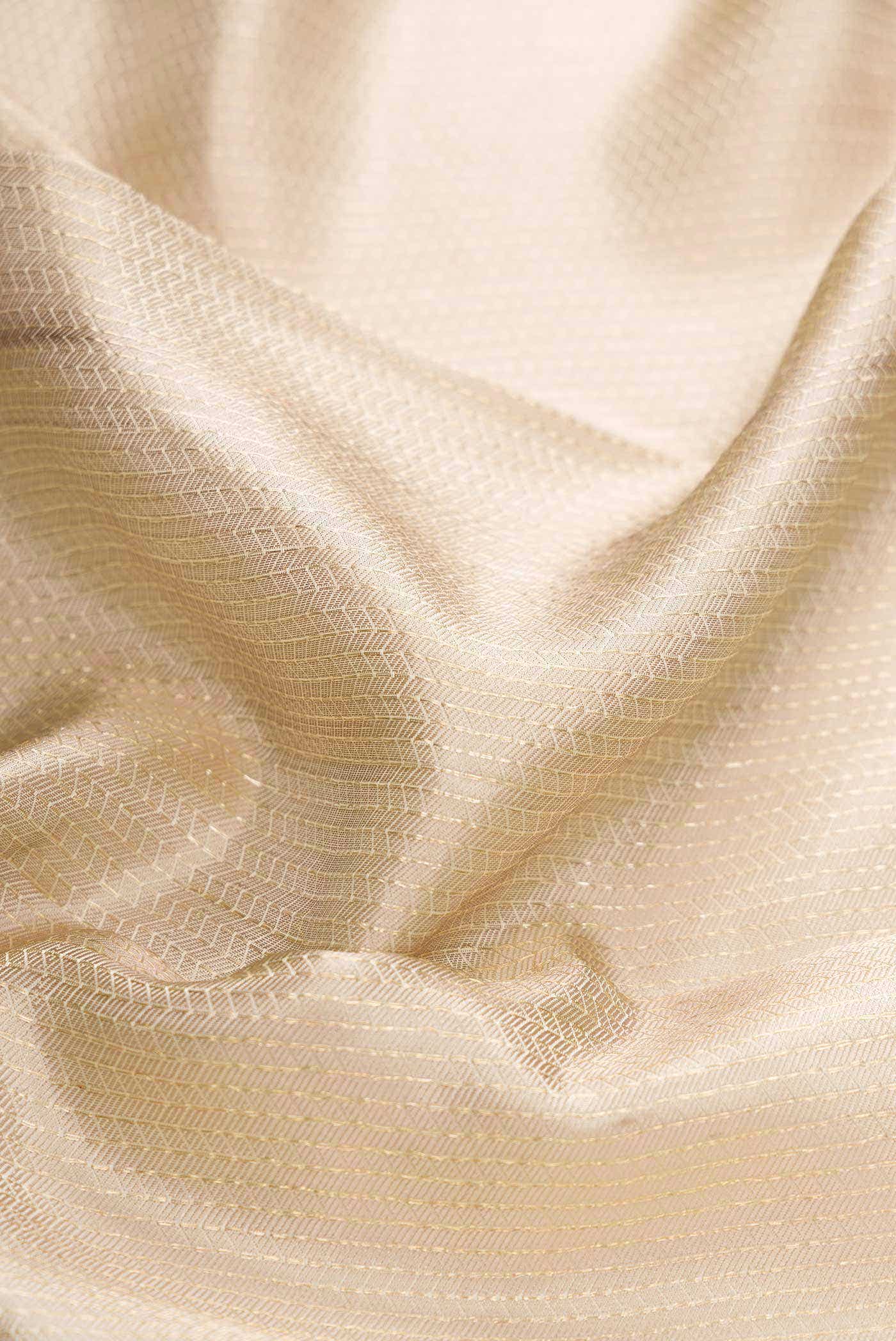 Beige Kanchipuram Tissue Silk Saree