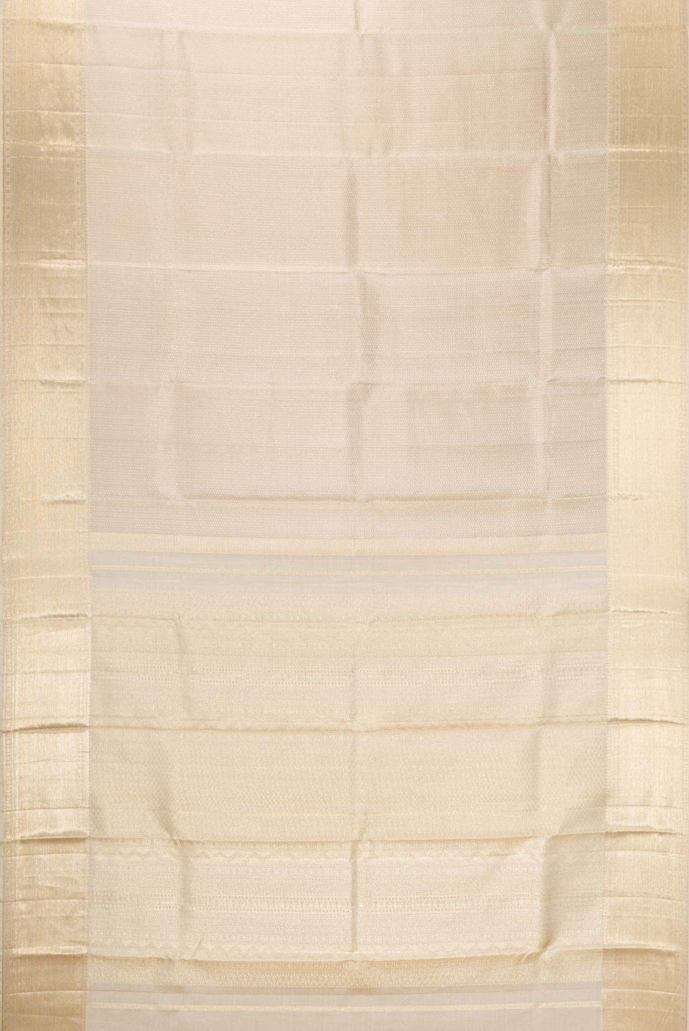 Beige Kanchipuram Tissue Silk Saree