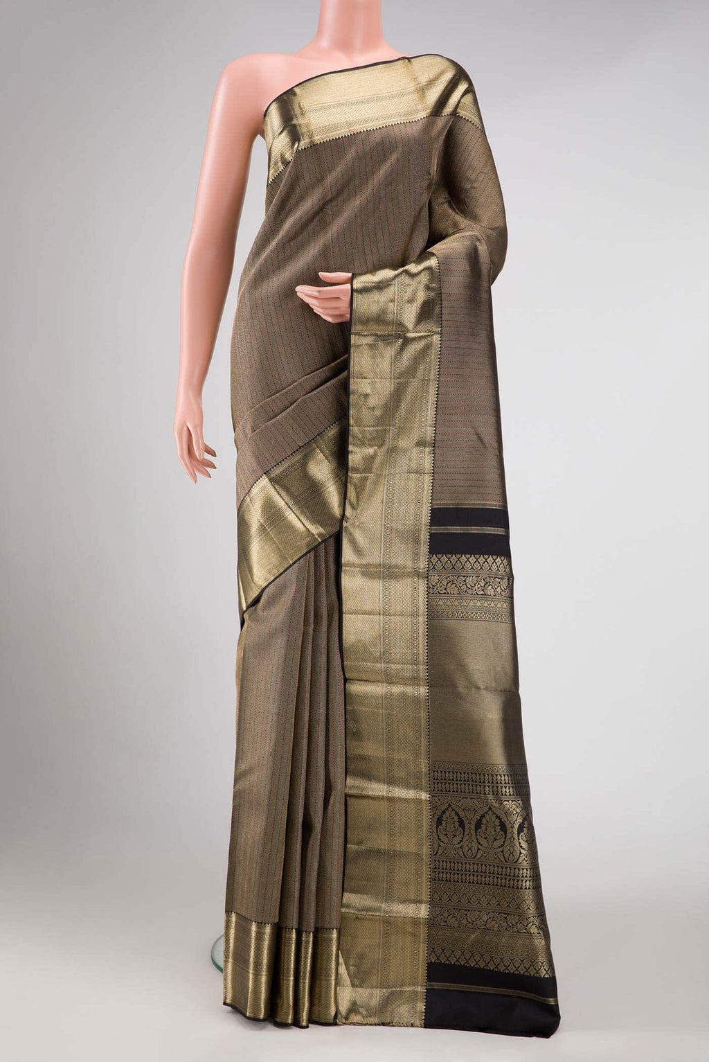 Black Kanchipuram Silk Saree