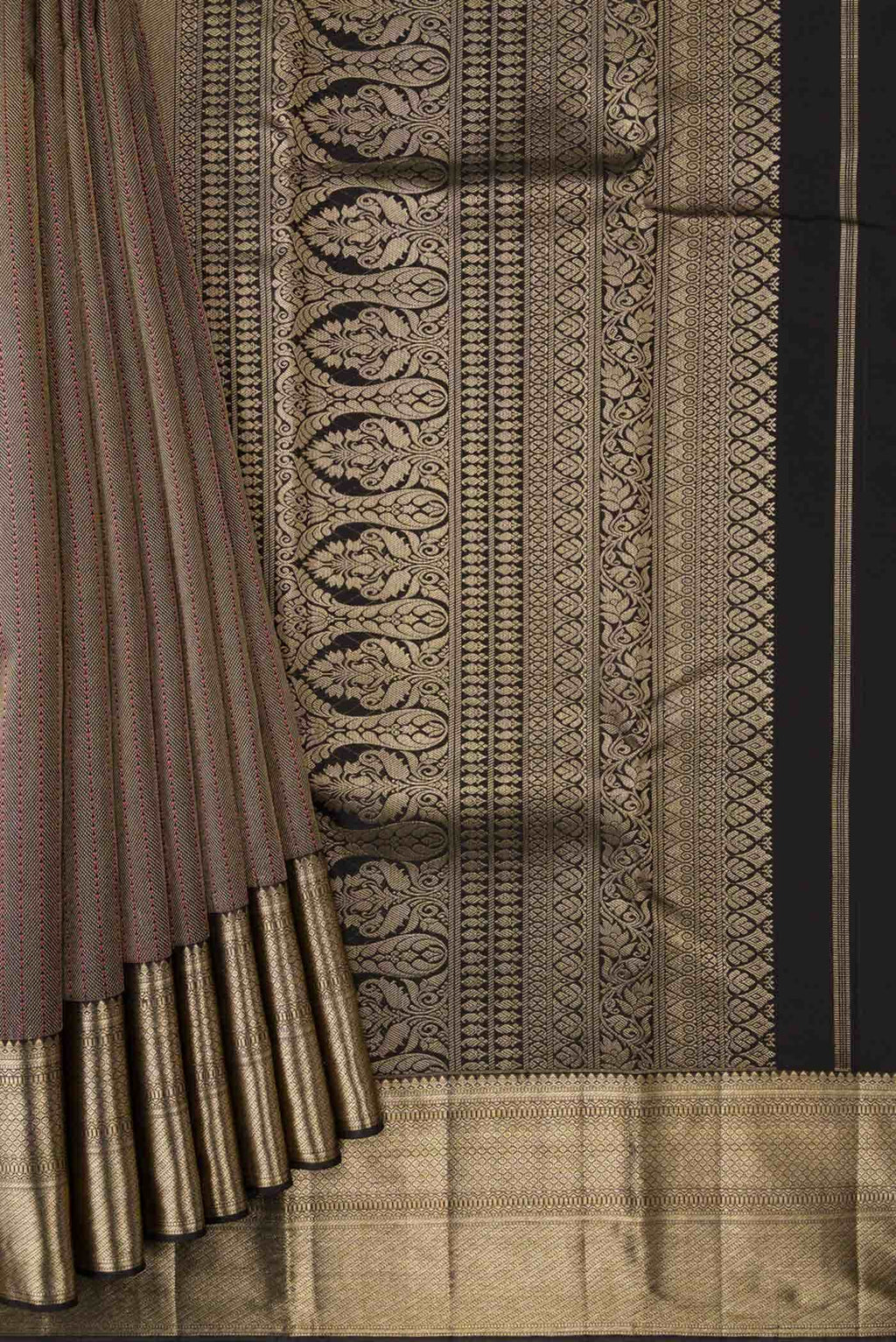 Black Kanchipuram Silk Saree