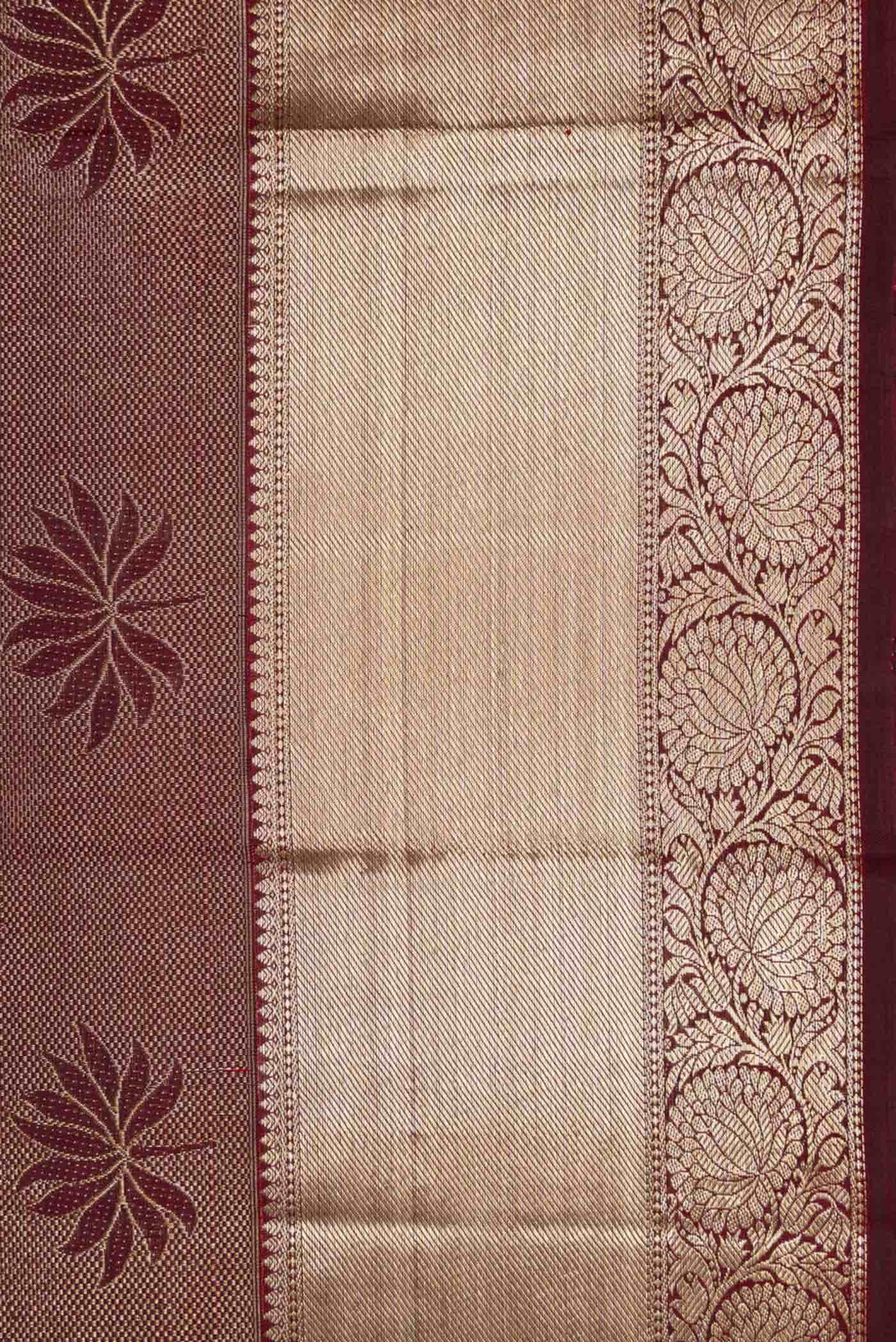 Maroon Dual Tone Kanchipuram Silk Saree