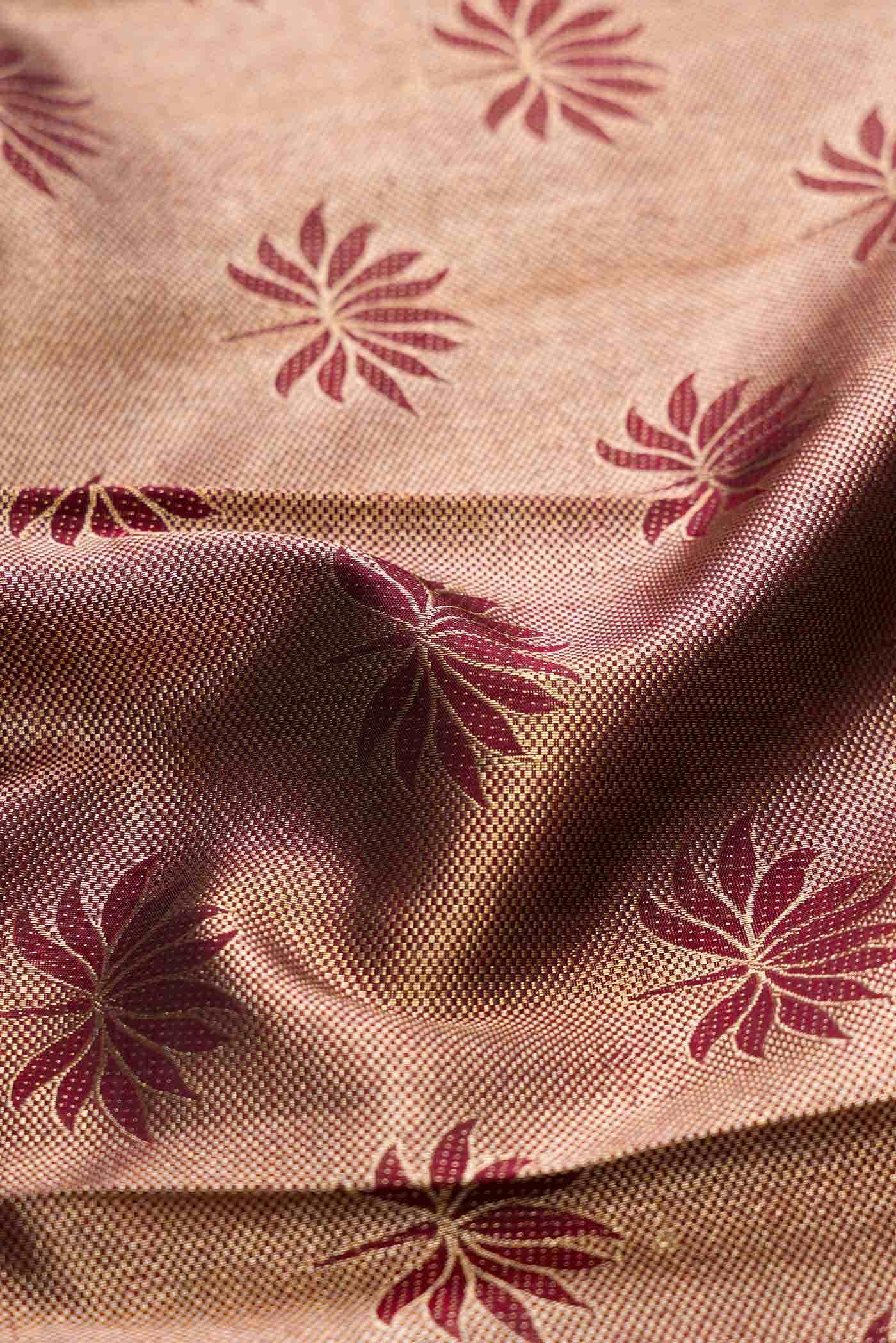 Maroon Dual Tone Kanchipuram Silk Saree