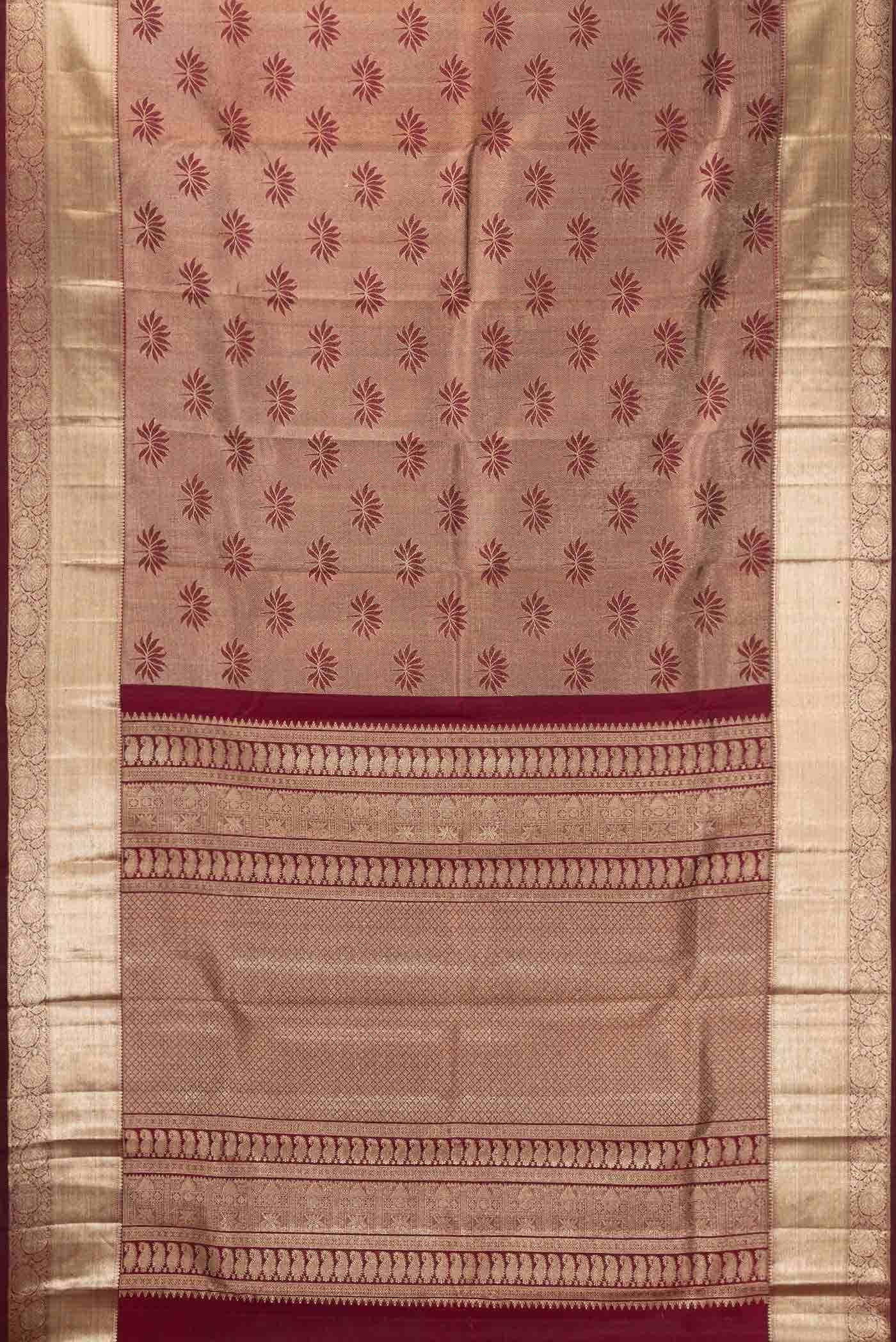 Maroon Dual Tone Kanchipuram Silk Saree