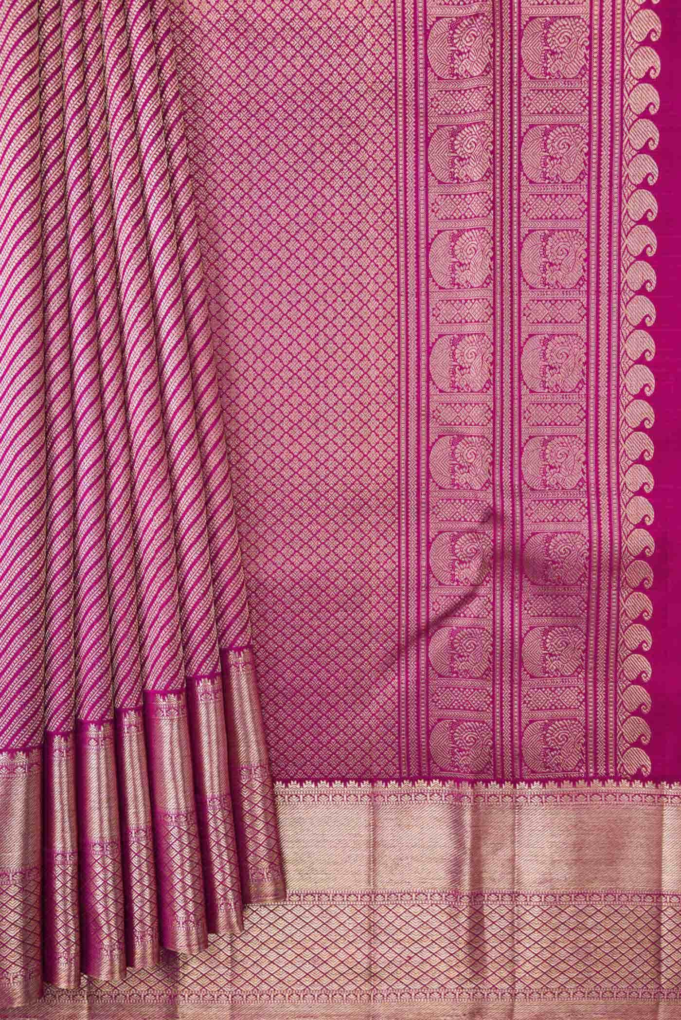 Rani Pink Dual Tone Kanchipuram Silk Saree