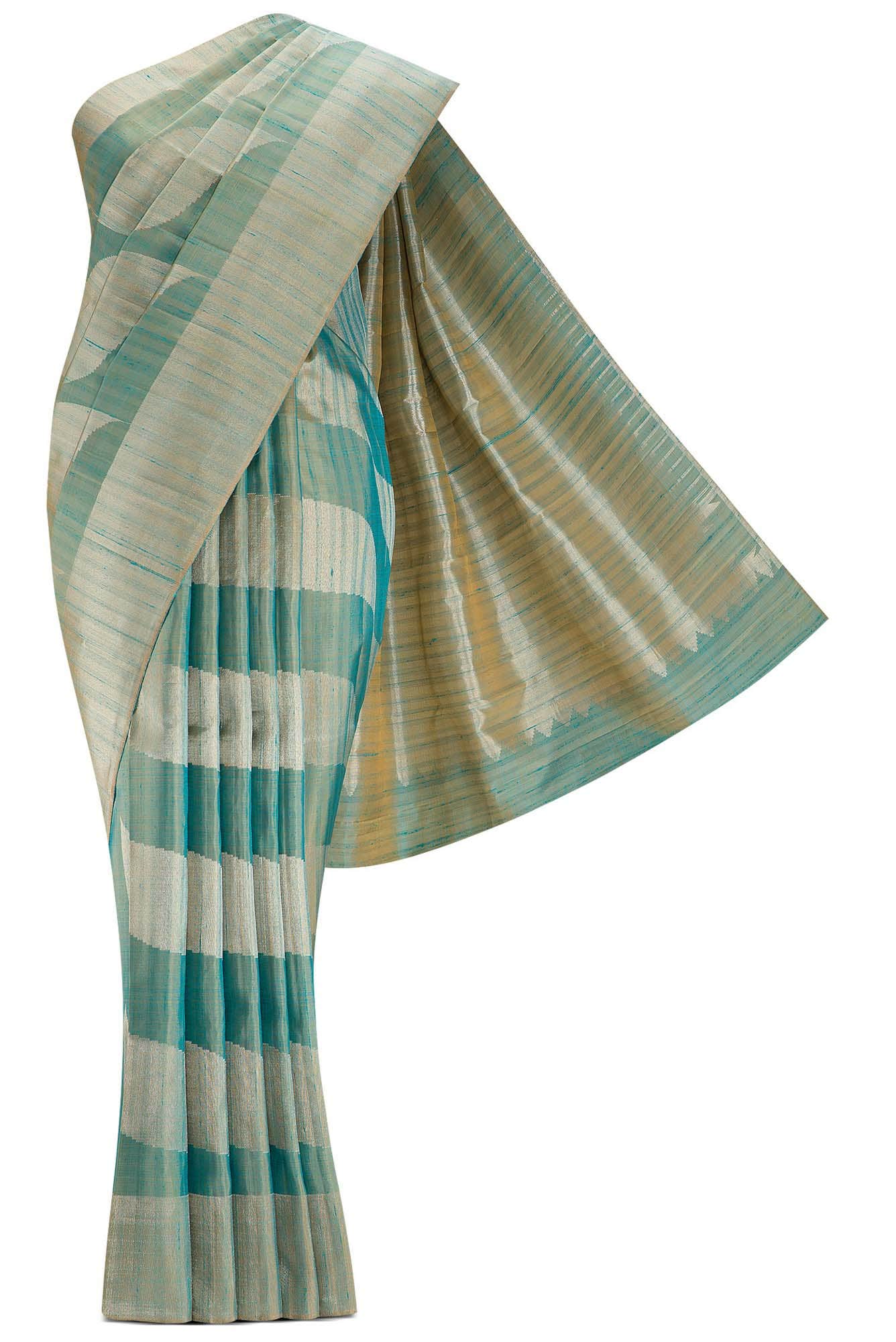 Maya Blue Dual Tone Kanchipuram Silk Saree