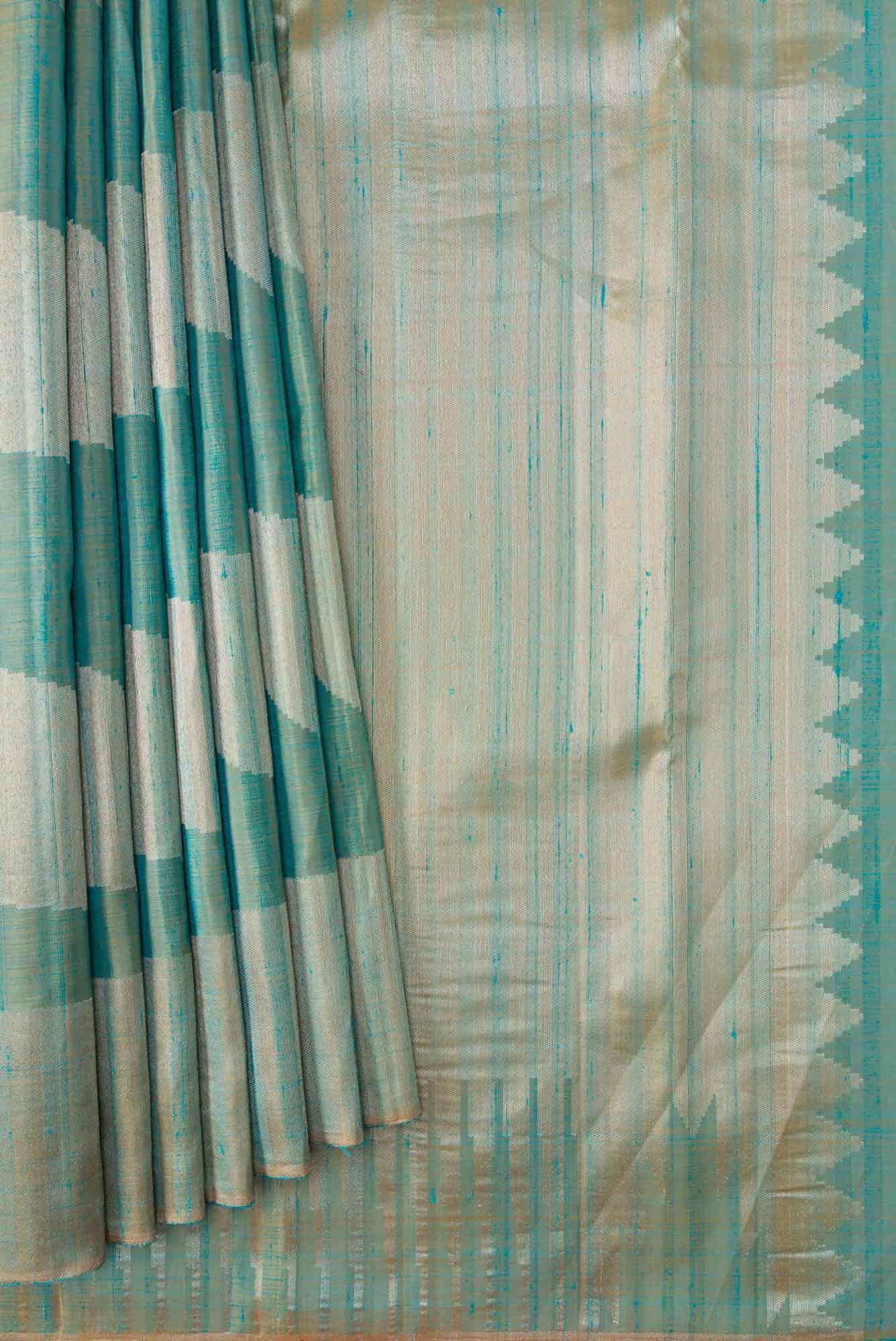 Maya Blue Dual Tone Kanchipuram Silk Saree
