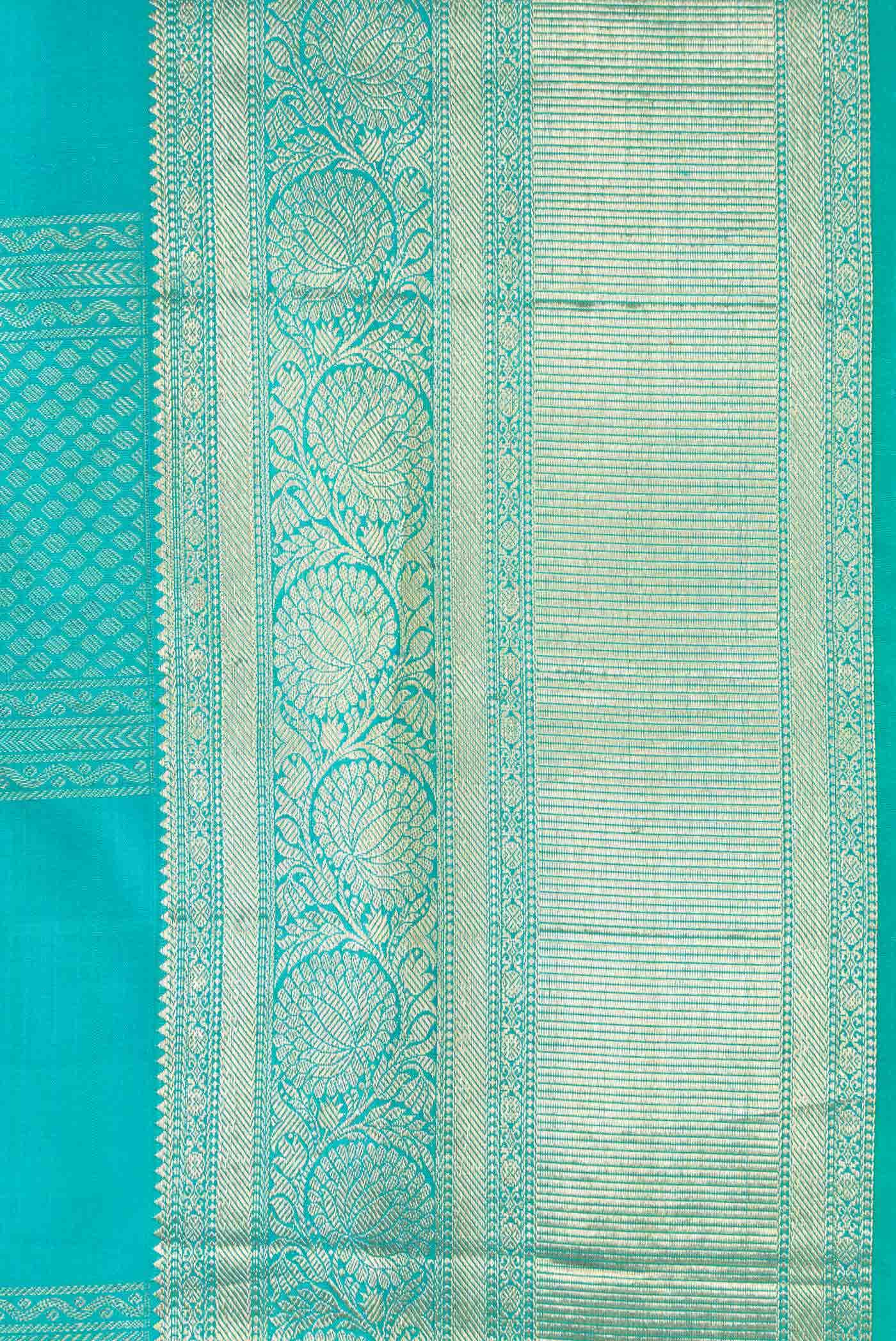 Sky Blue Kanchipuram Silk Saree