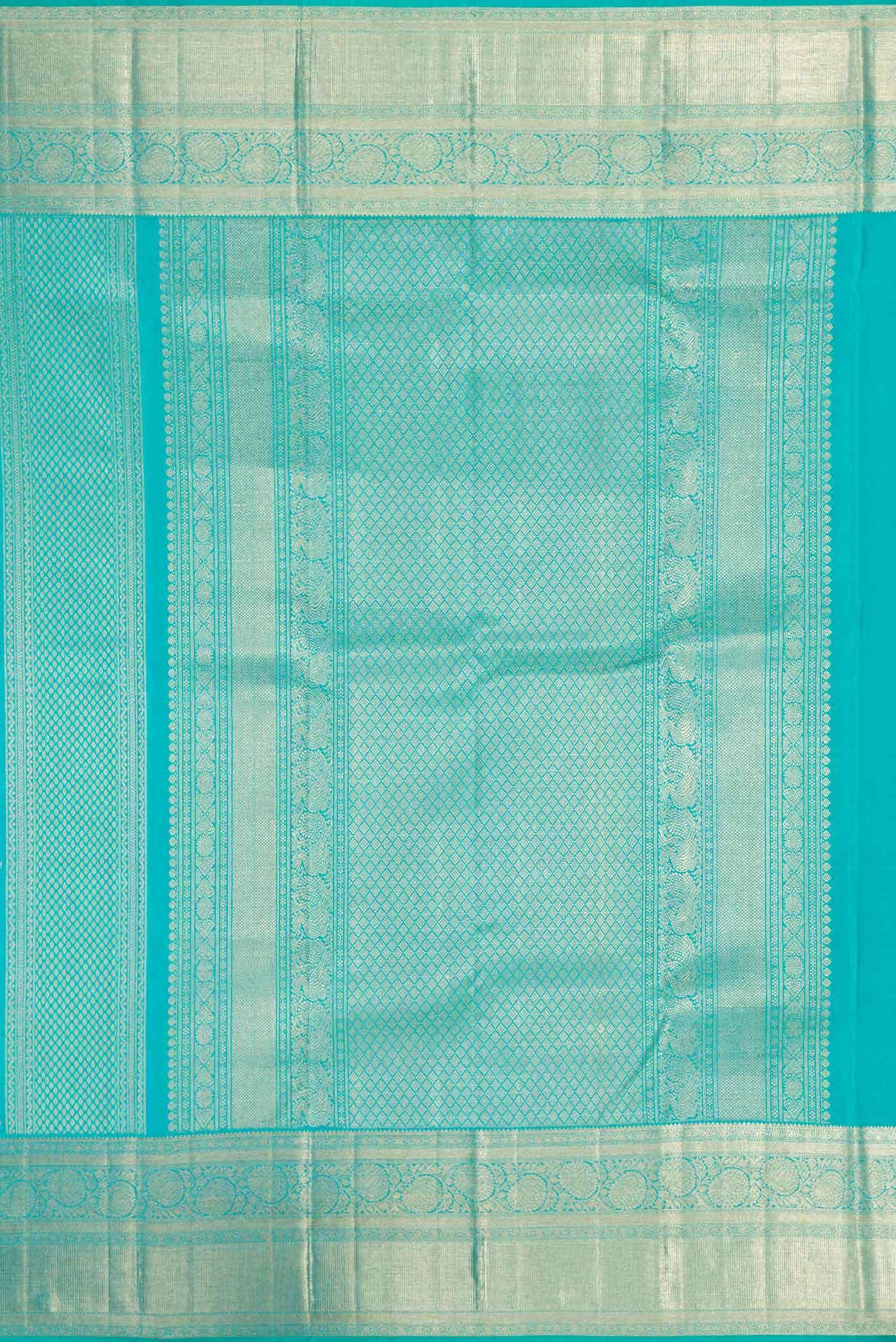 Sky Blue Kanchipuram Silk Saree