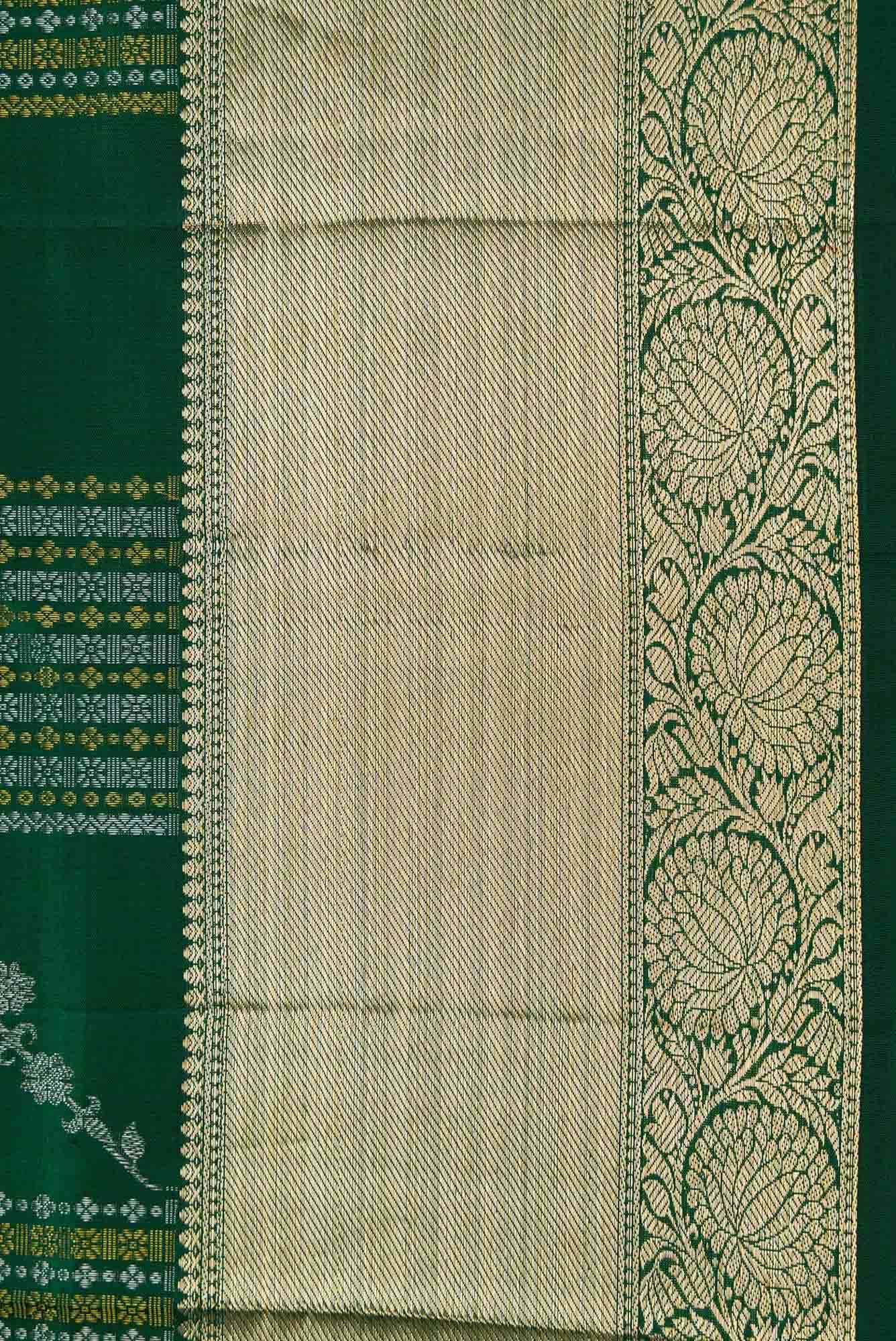 Green Dual Tone Kanchipuram Silk Saree