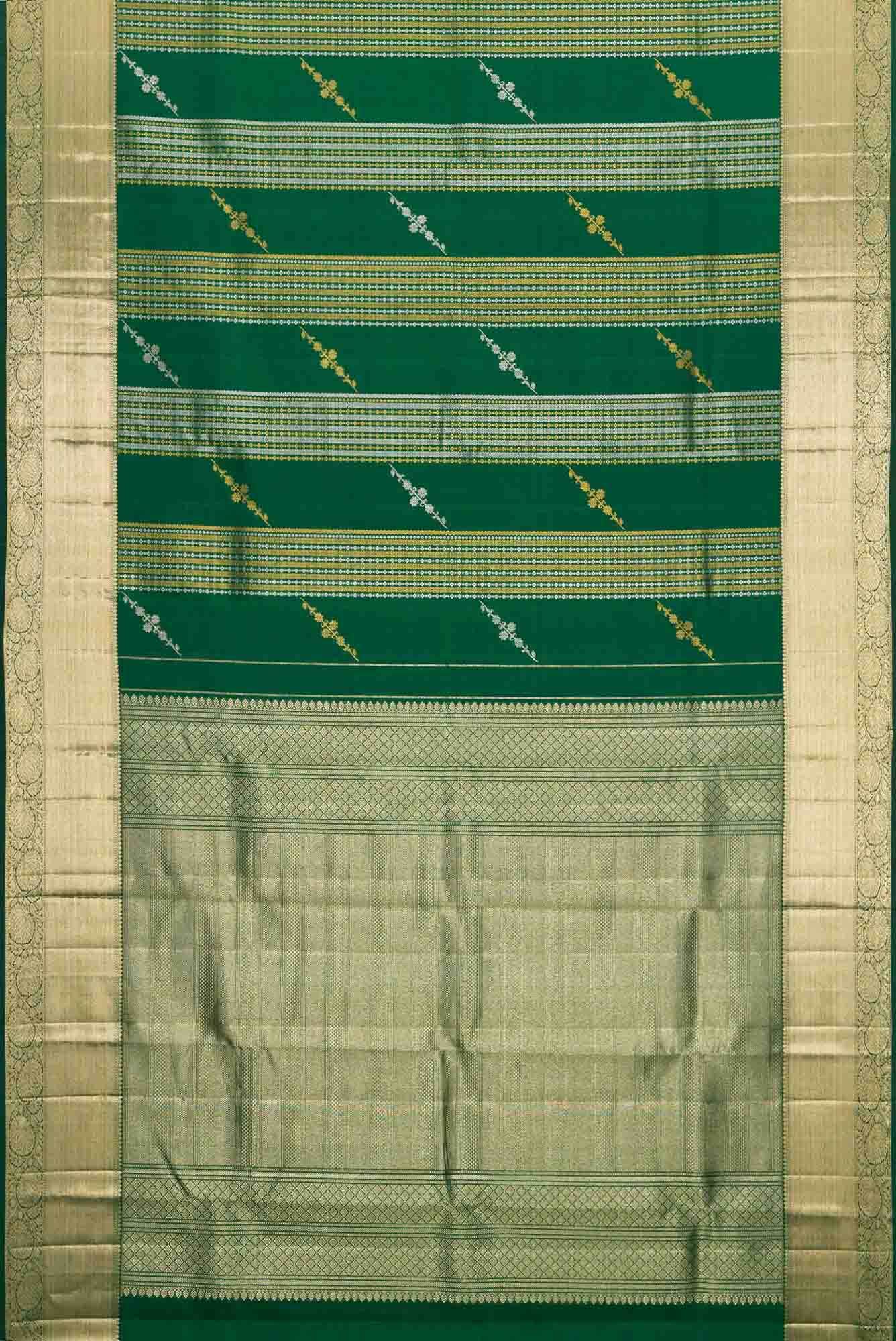 Green Dual Tone Kanchipuram Silk Saree