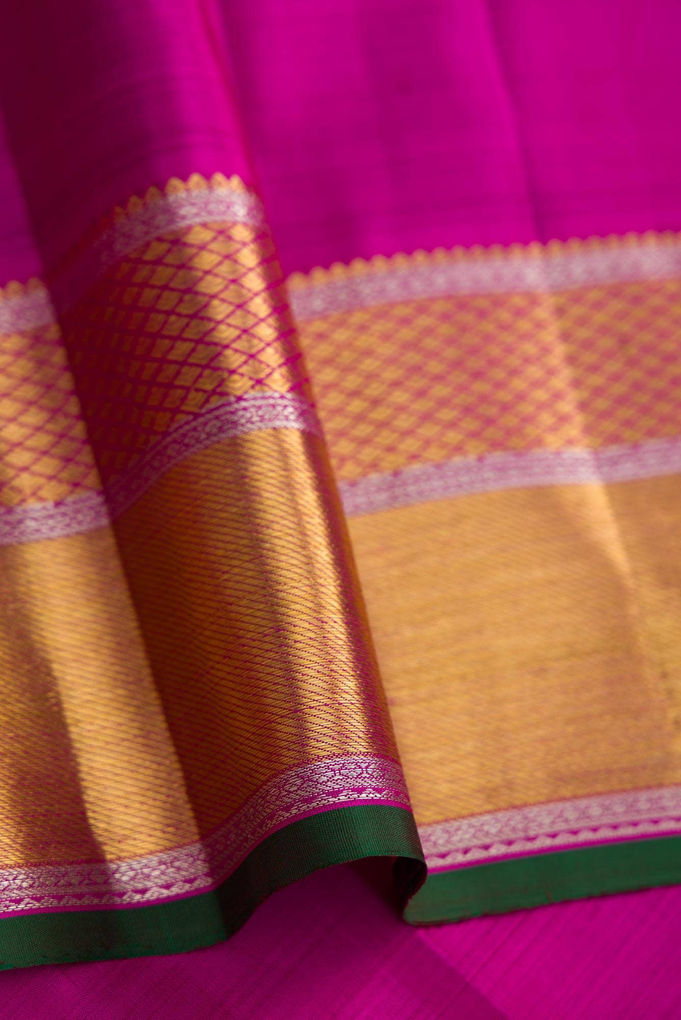 Purple Dual Tone Kanchipuram Silk Saree