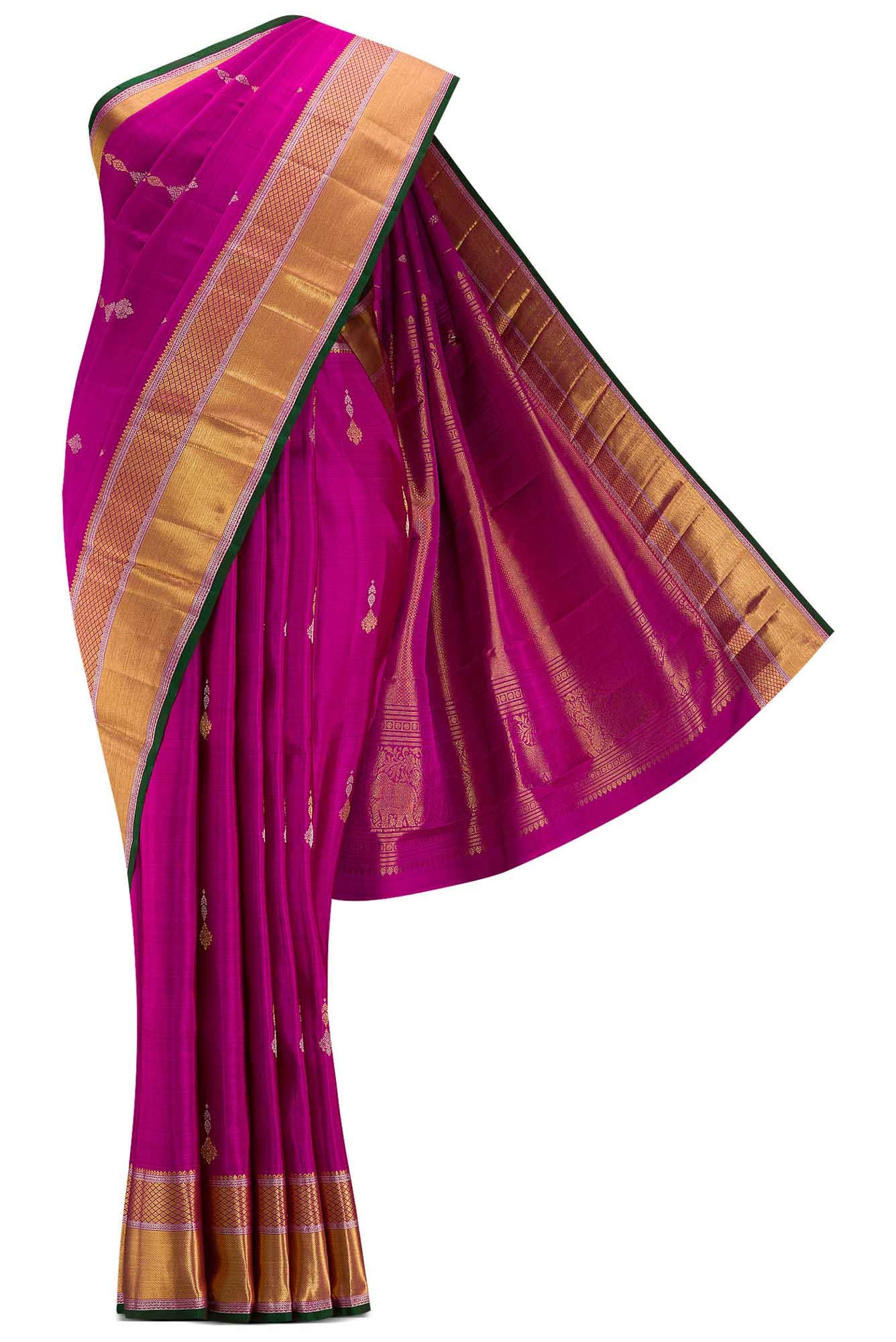 Purple Dual Tone Kanchipuram Silk Saree