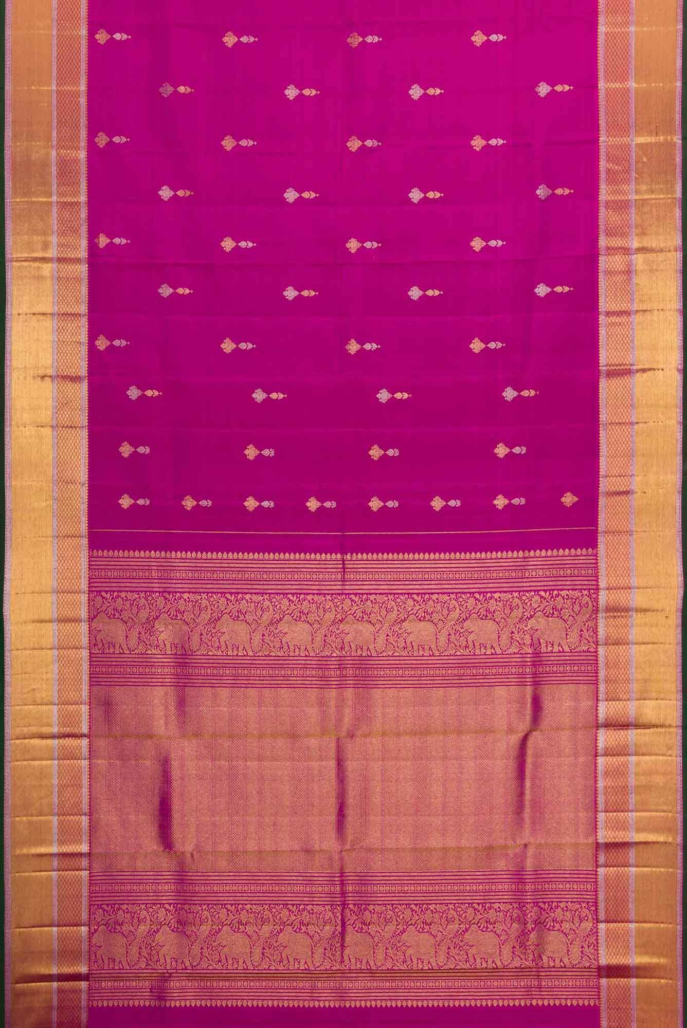 Purple Dual Tone Kanchipuram Silk Saree