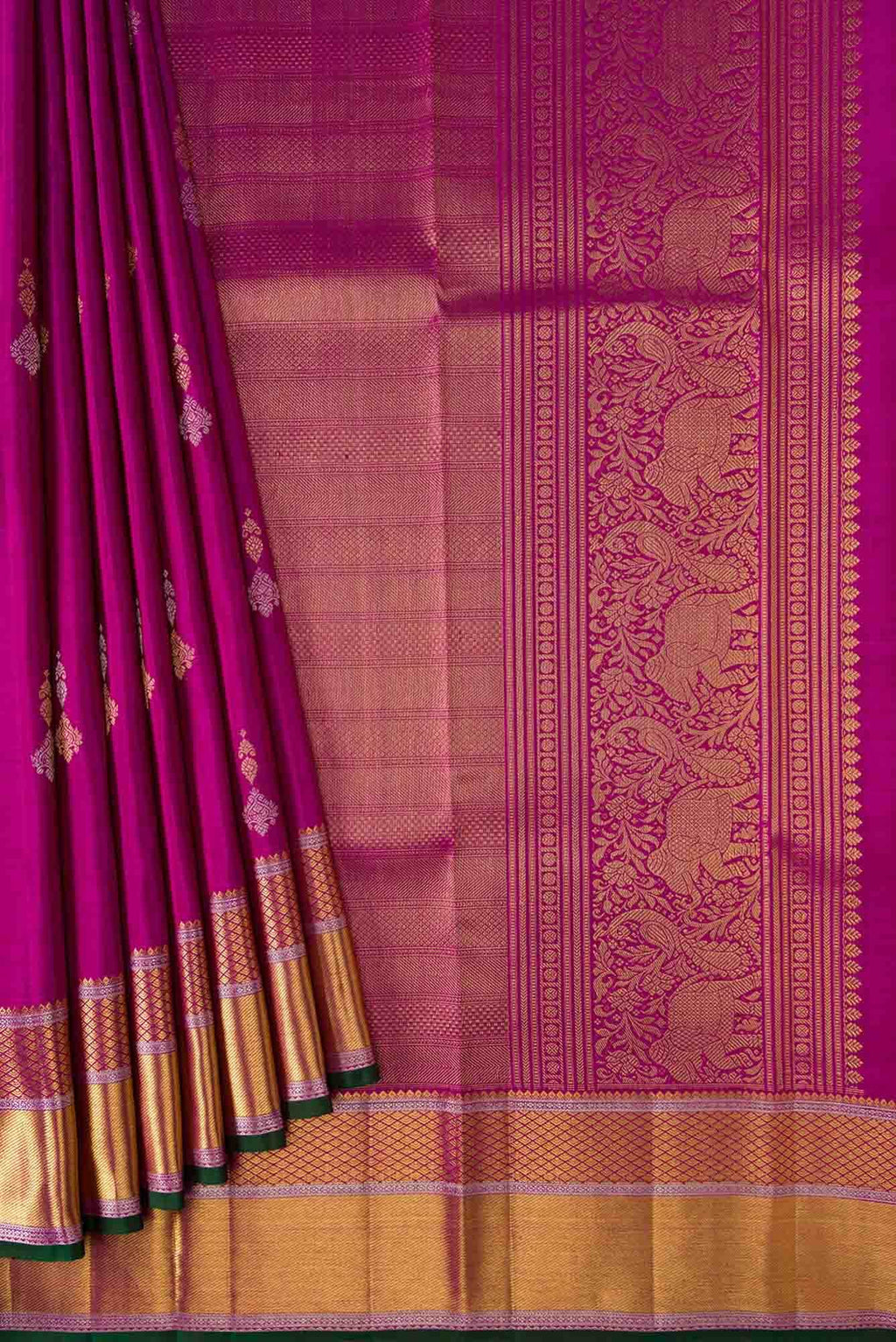 Purple Dual Tone Kanchipuram Silk Saree