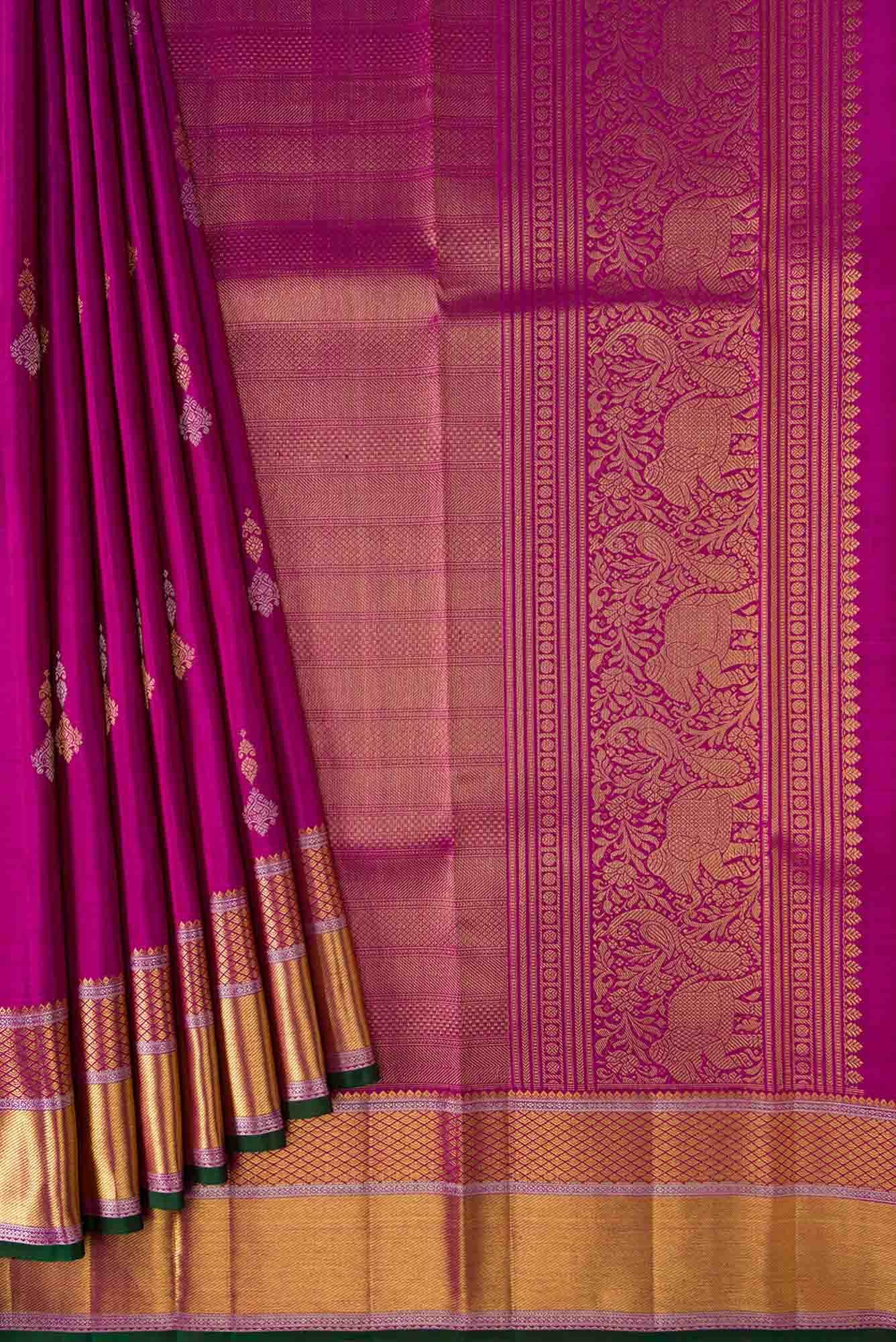 Purple Dual Tone Kanchipuram Silk Saree