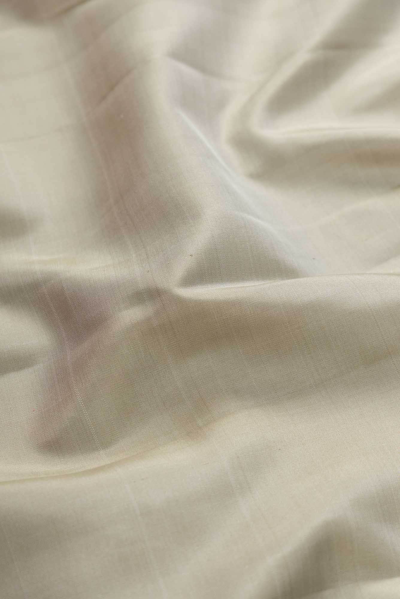 Dark Beige Dual Tone Kanchipuram Silk Saree