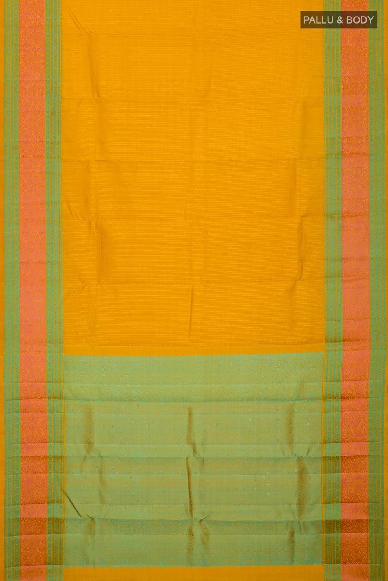 Yellow Dual Tone Kanchipuram Silk Saree