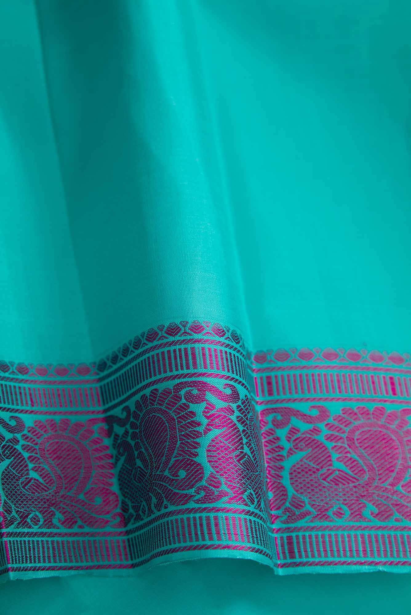 Sky Blue Dual Tone Kanchipuram Silk Saree