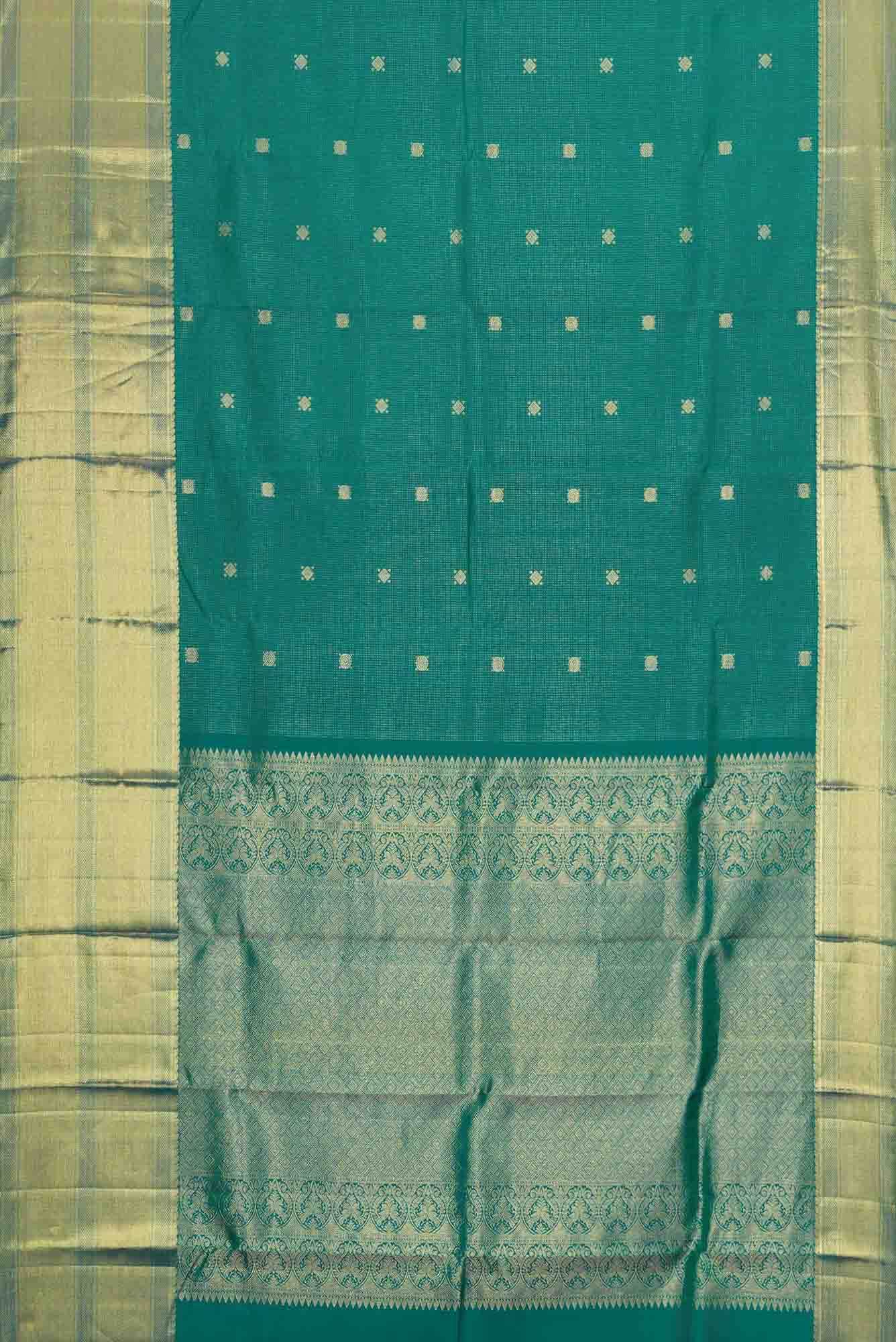 Green Dual Tone Kanchipuram Silk Saree