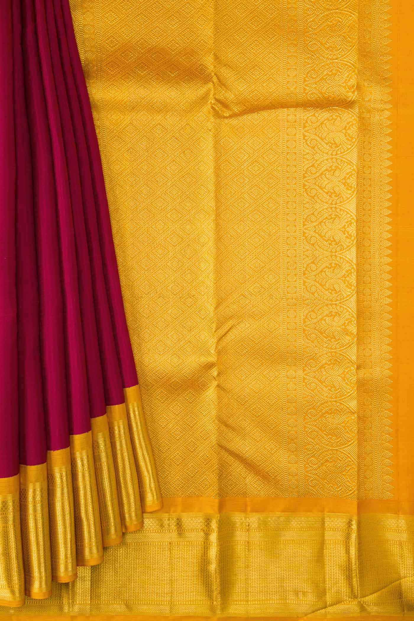 Maroon Dual Tone Kanchipuram Silk Saree