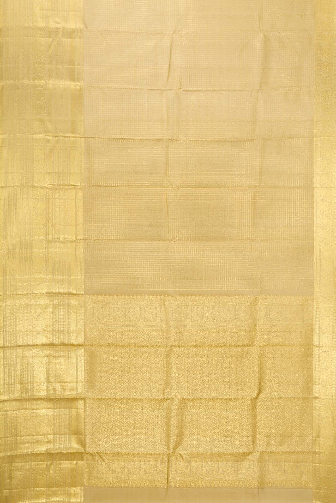 Beige Kanchipuram Silk Saree
