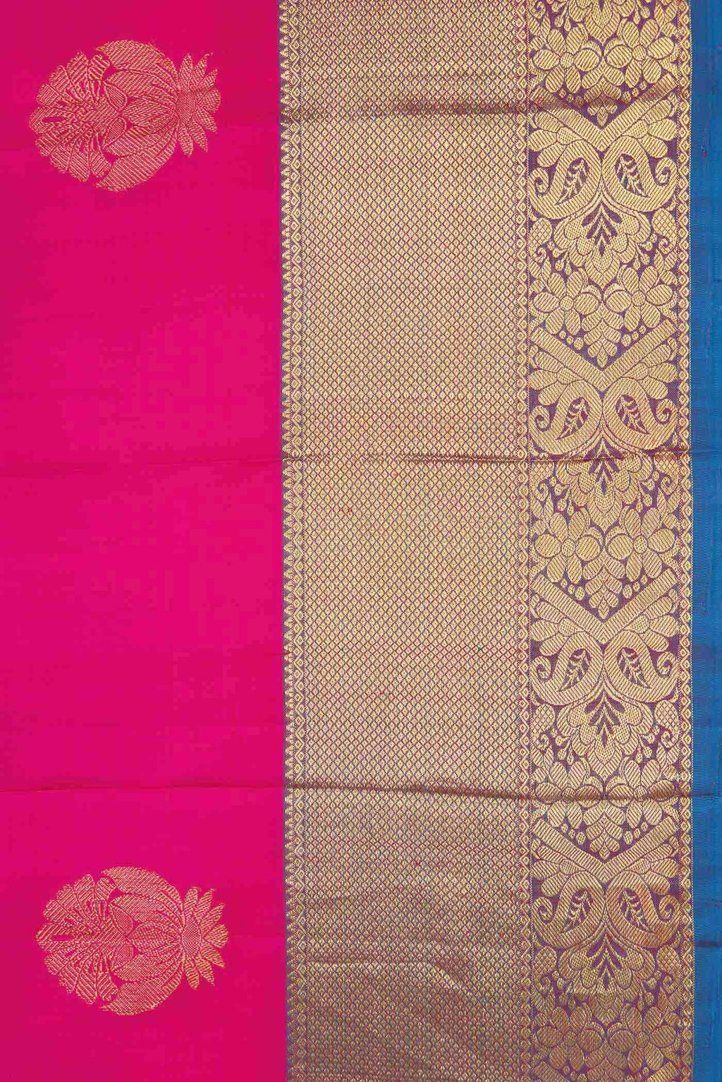 Pink Dual Tone Kanchipuram Silk Saree