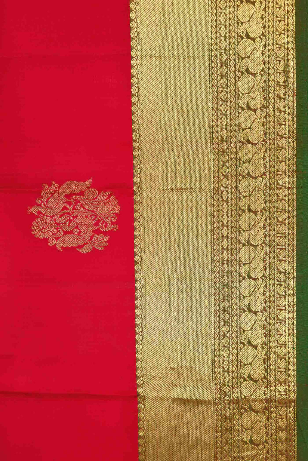 Red Dual Tone Kanchipuram Silk Saree