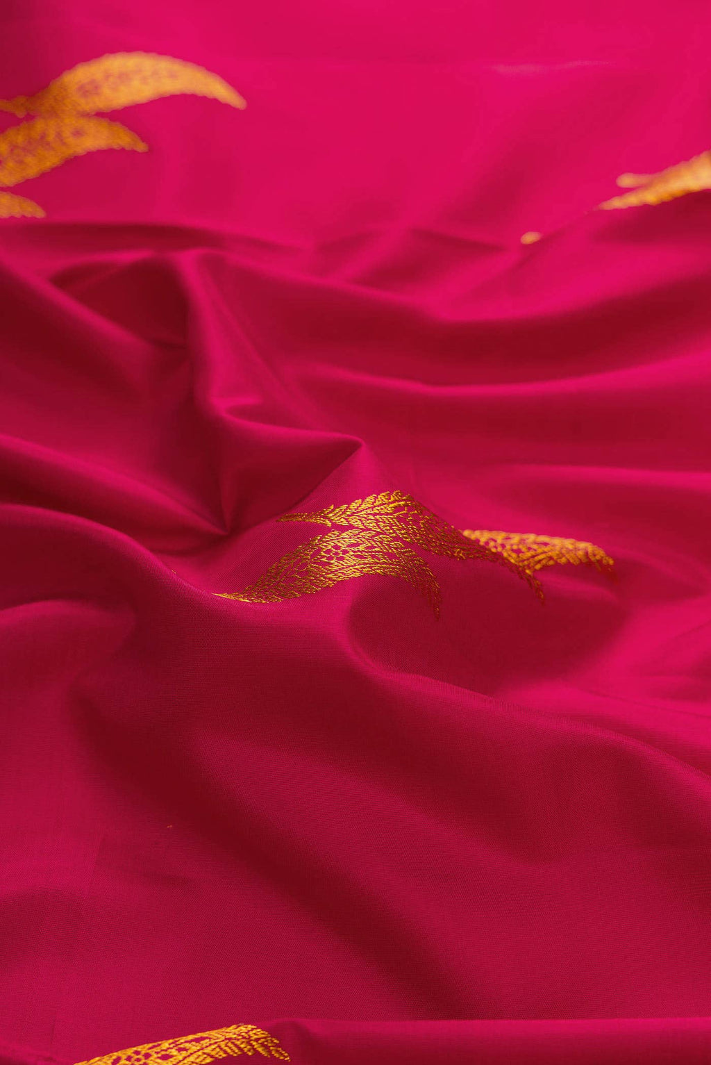 Dark Pink Dual Tone Kanchipuram Silk Saree