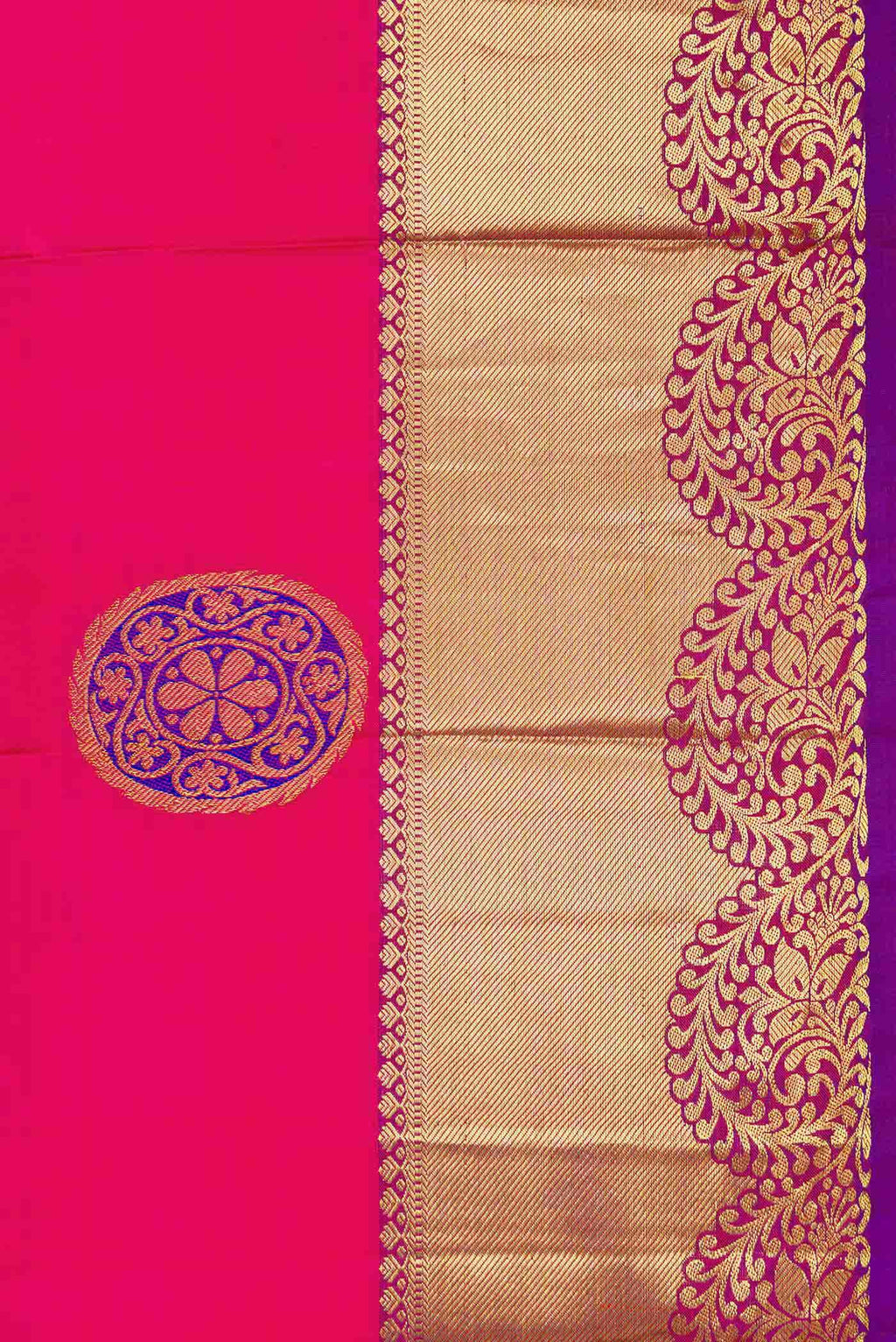 Pink Dual Tone Kanchipuram Silk Saree