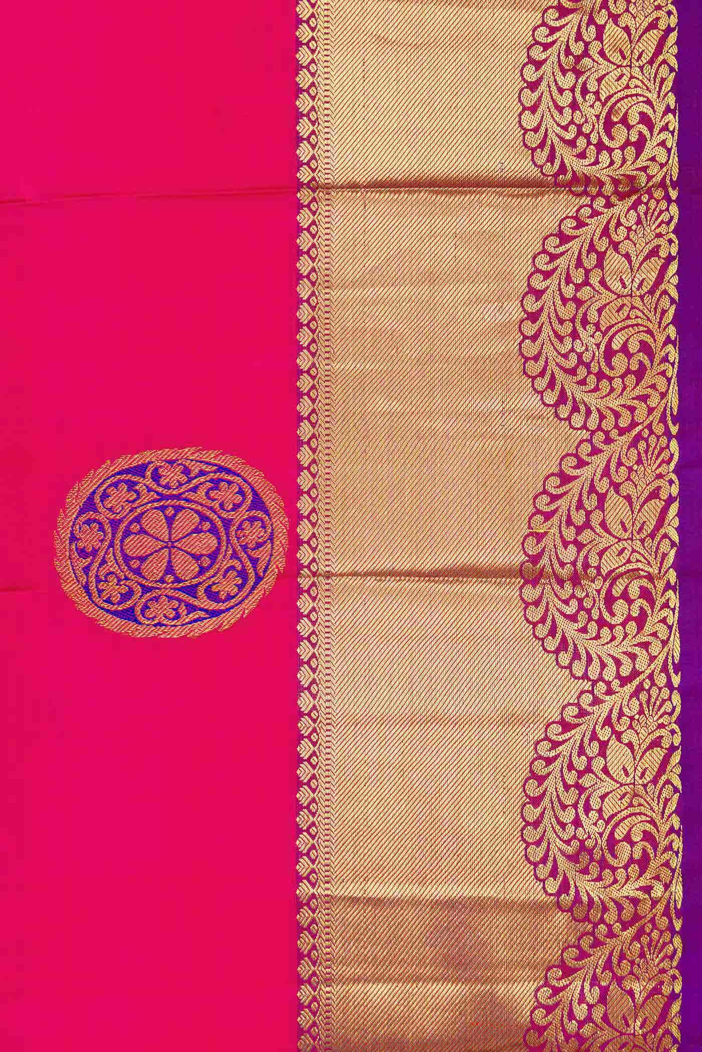 Pink Dual Tone Kanchipuram Silk Saree