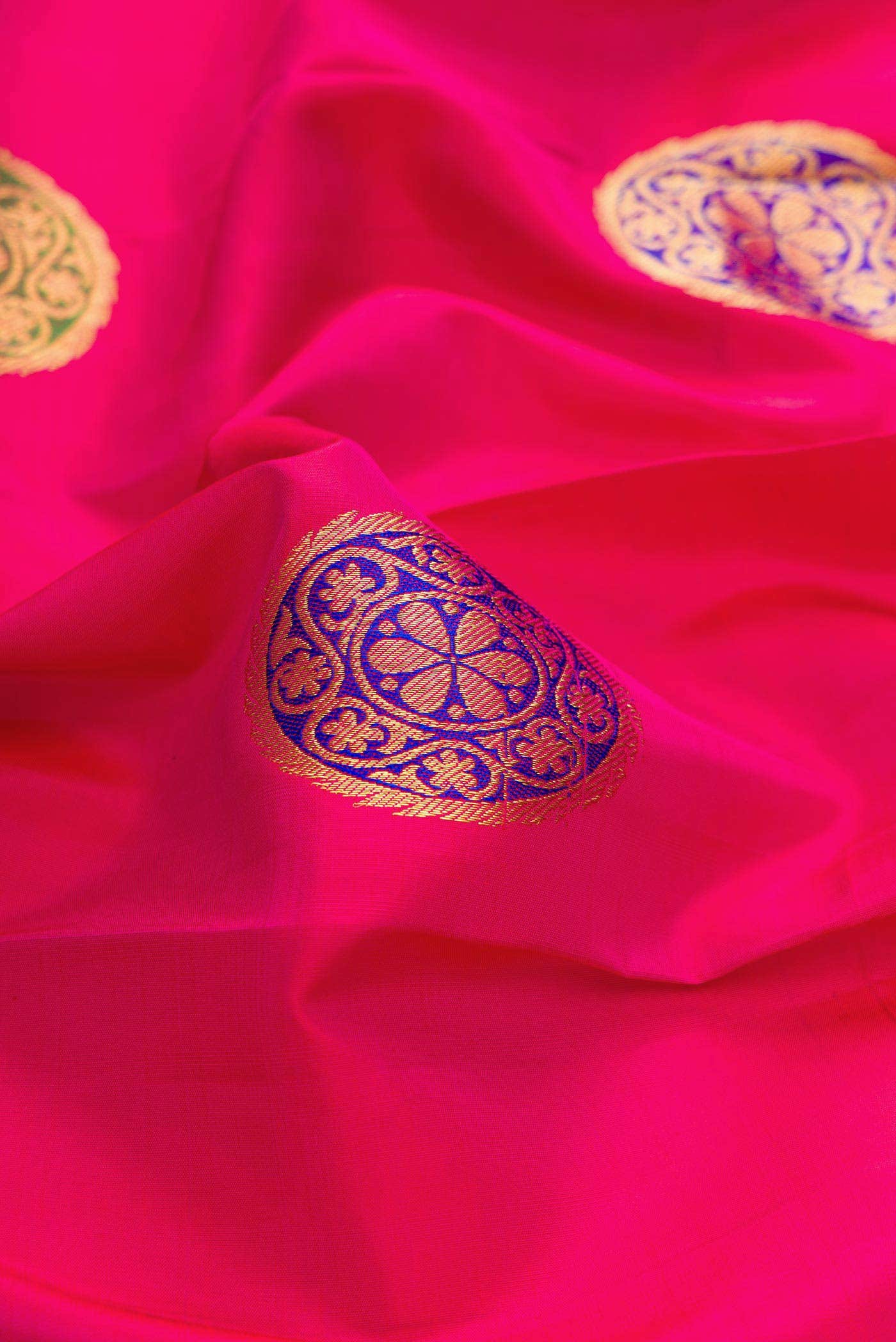 Pink Dual Tone Kanchipuram Silk Saree
