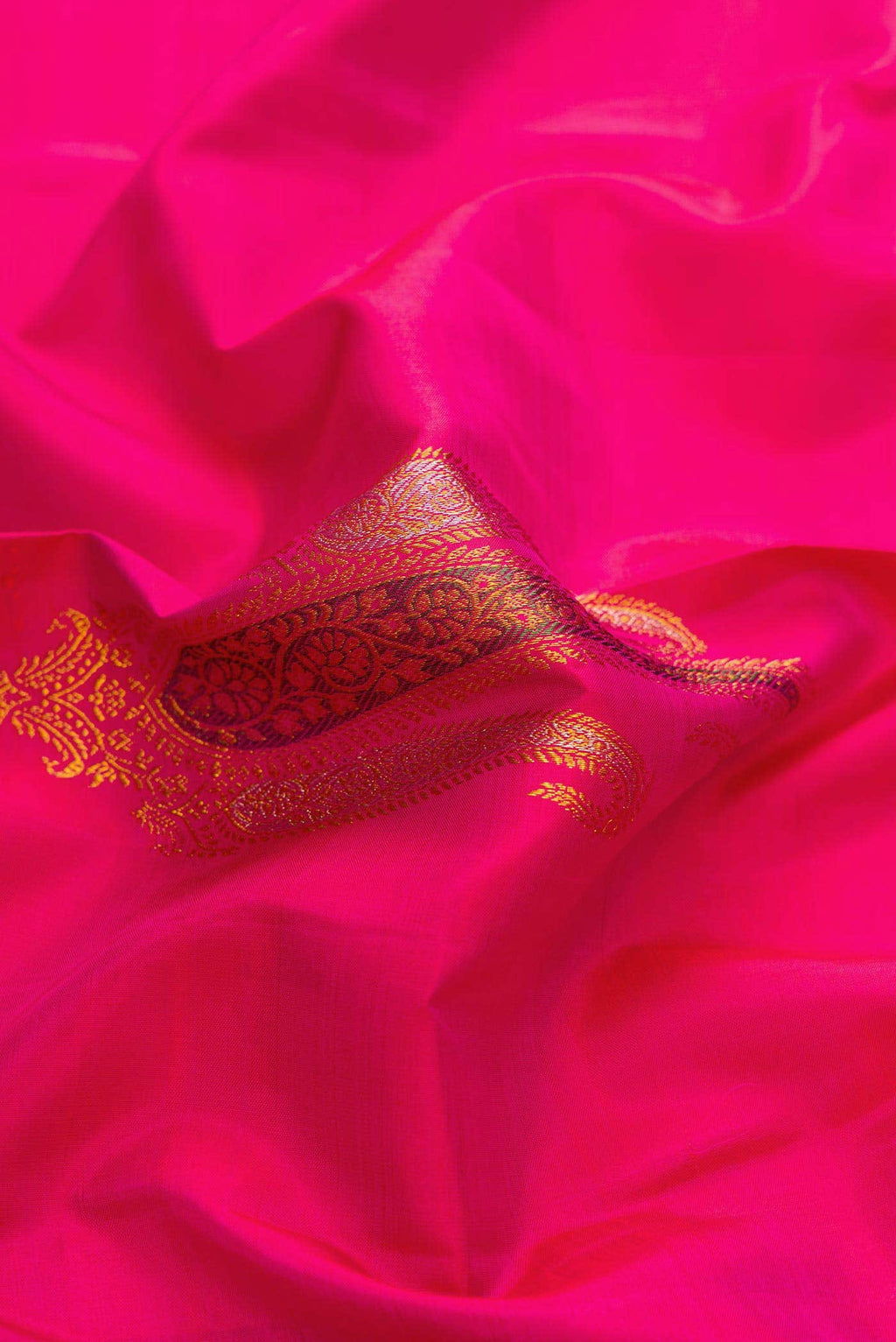 Dark Pink Dual Tone Kanchipuram Silk Saree