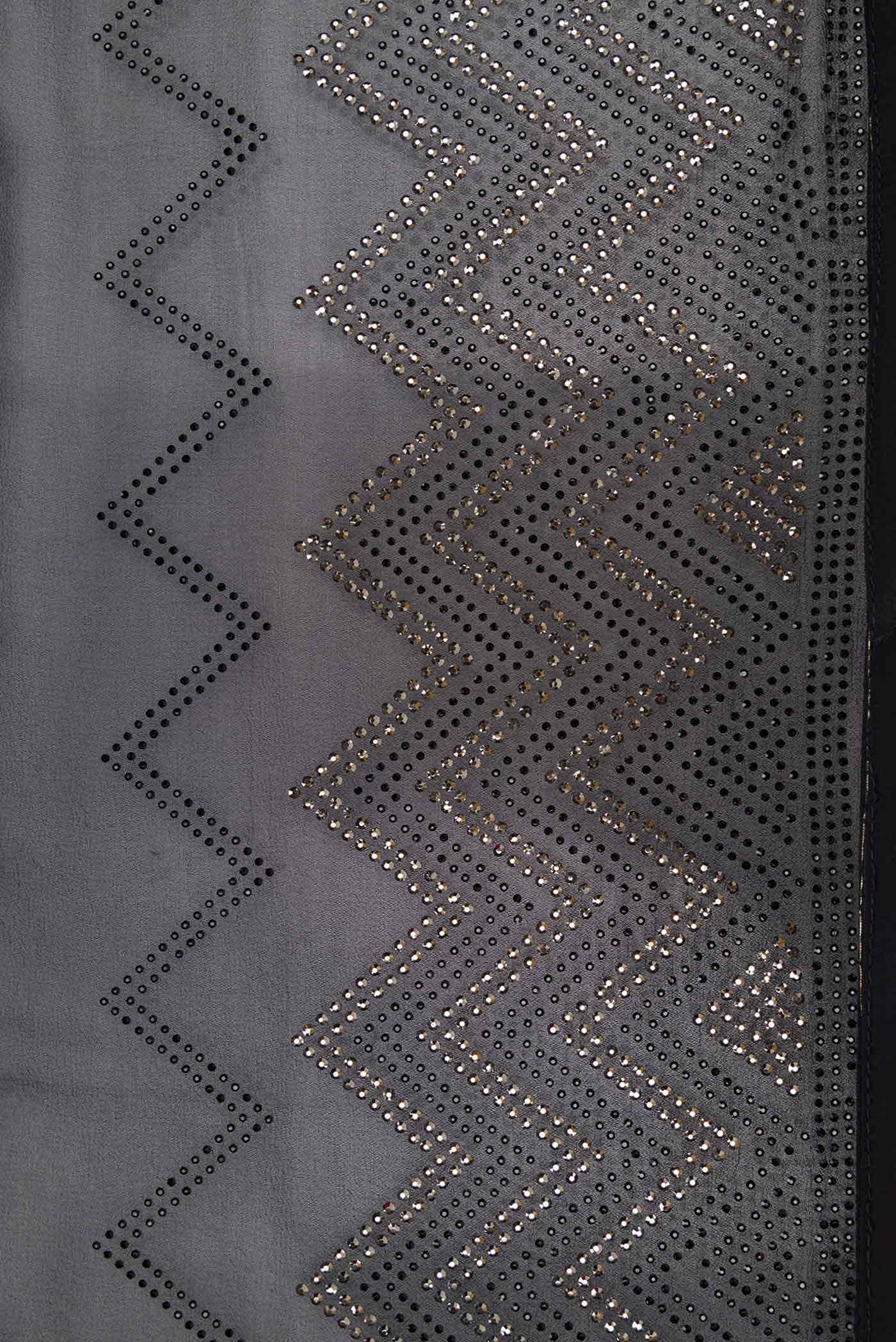 Black Mysore Georgette Saree