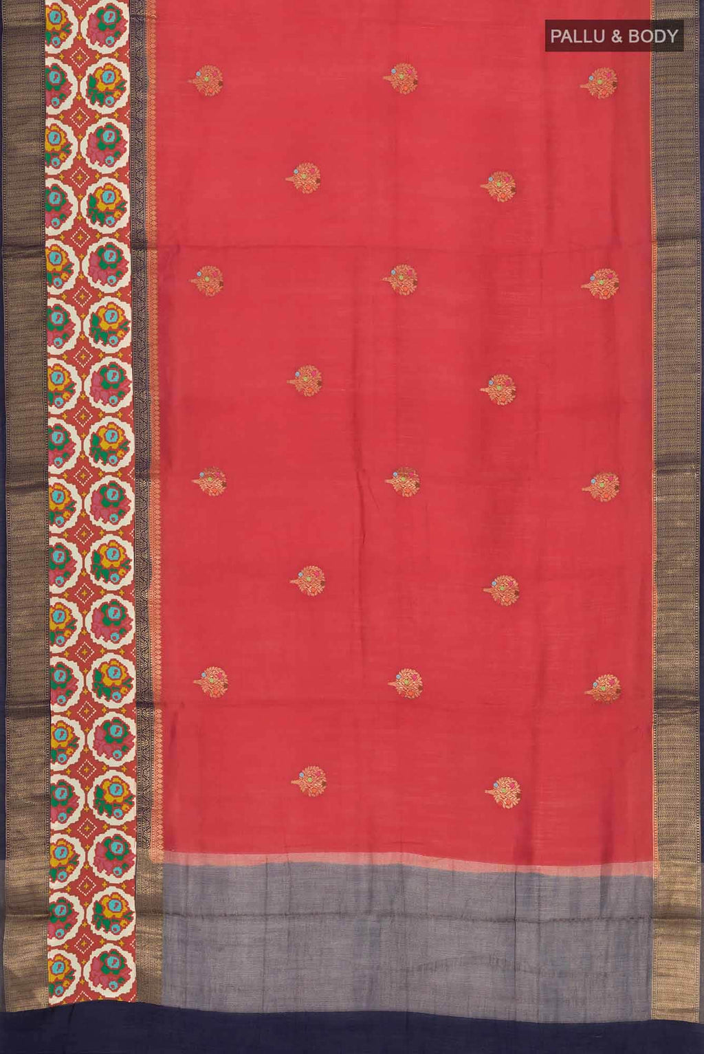 Red Banarasi Tussar Silk Saree