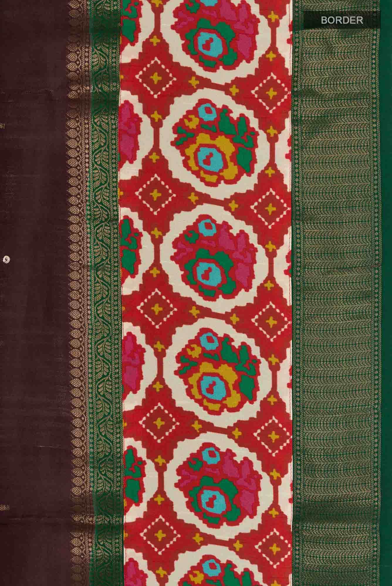 Brown Banarasi Raw Silk Saree