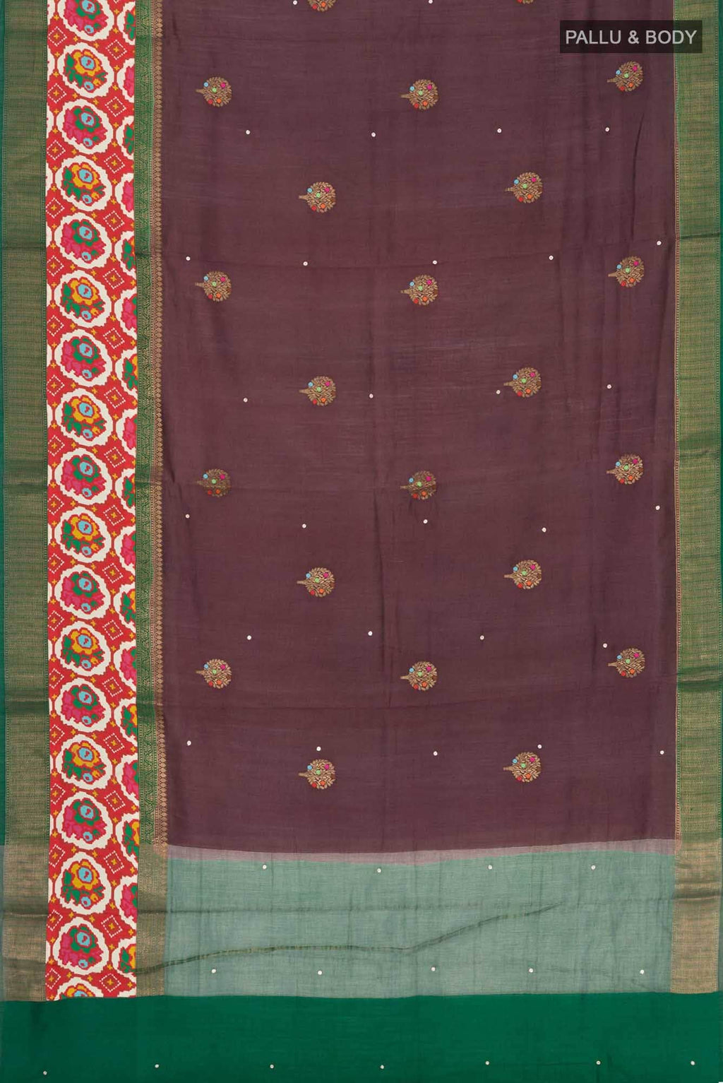 Brown Banarasi Raw Silk Saree