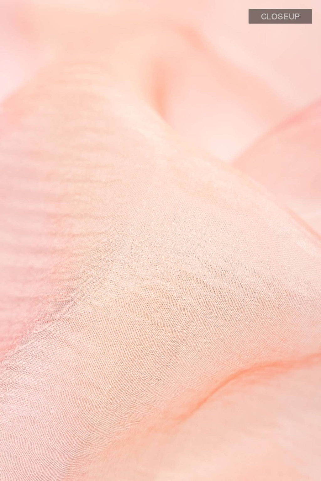 Peach Organza Silk Saree