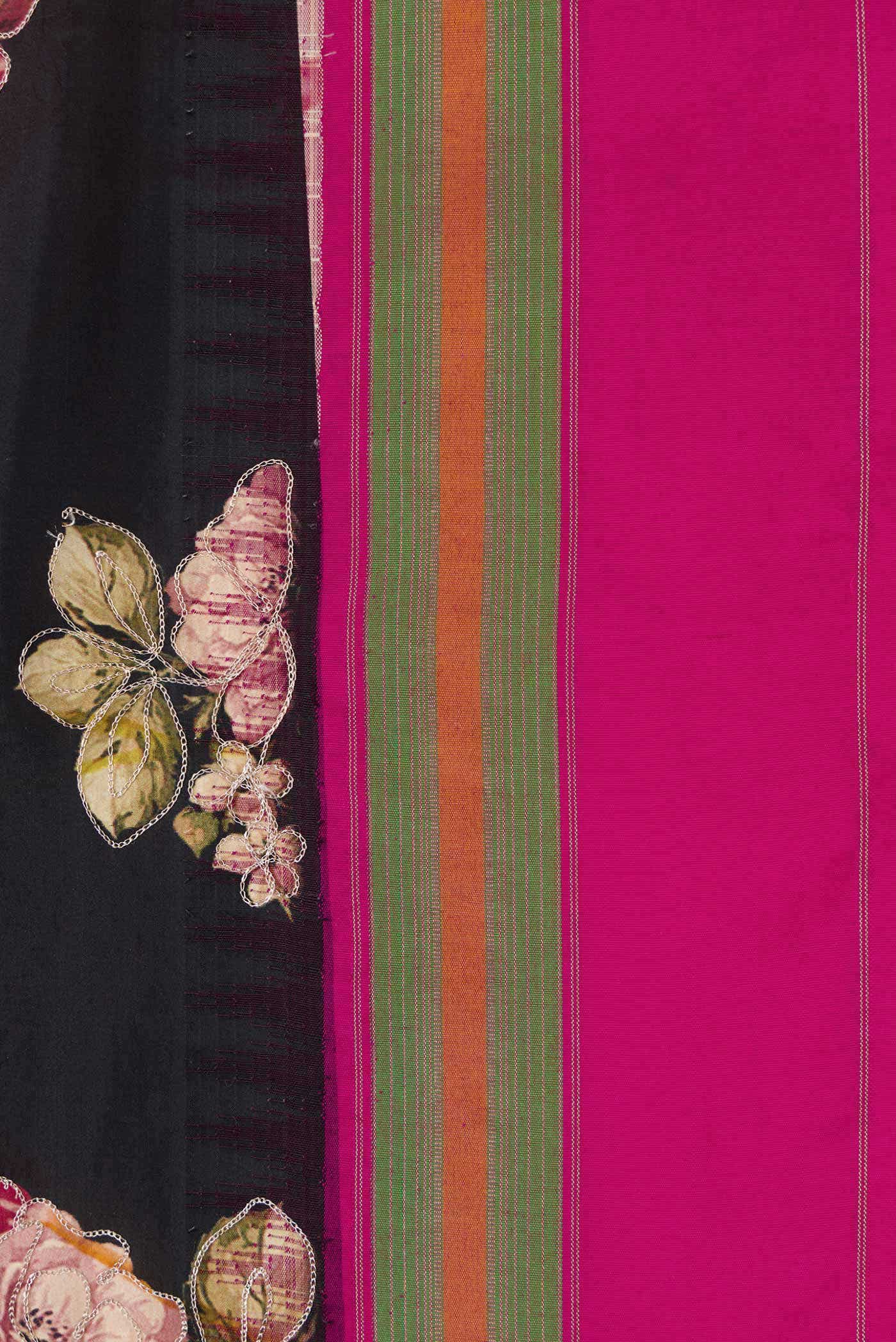 Black Kanchipuram Silk Saree