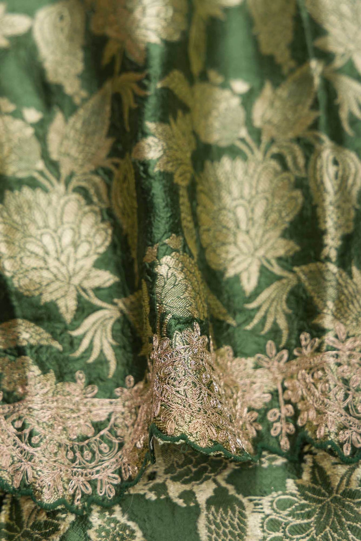 Green Dual Tone Tussar Silk Saree