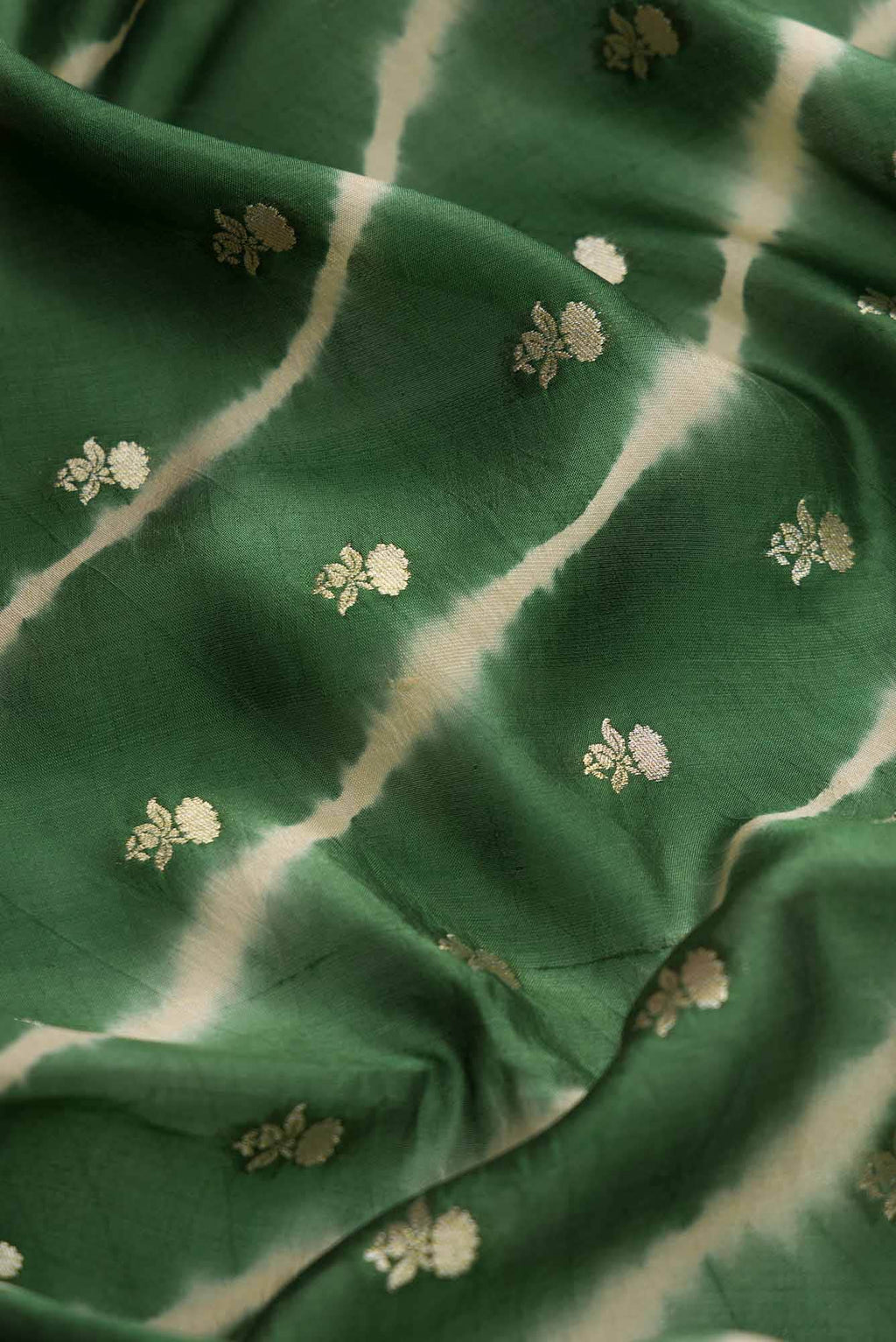 Green Dual Tone Tussar Silk Saree